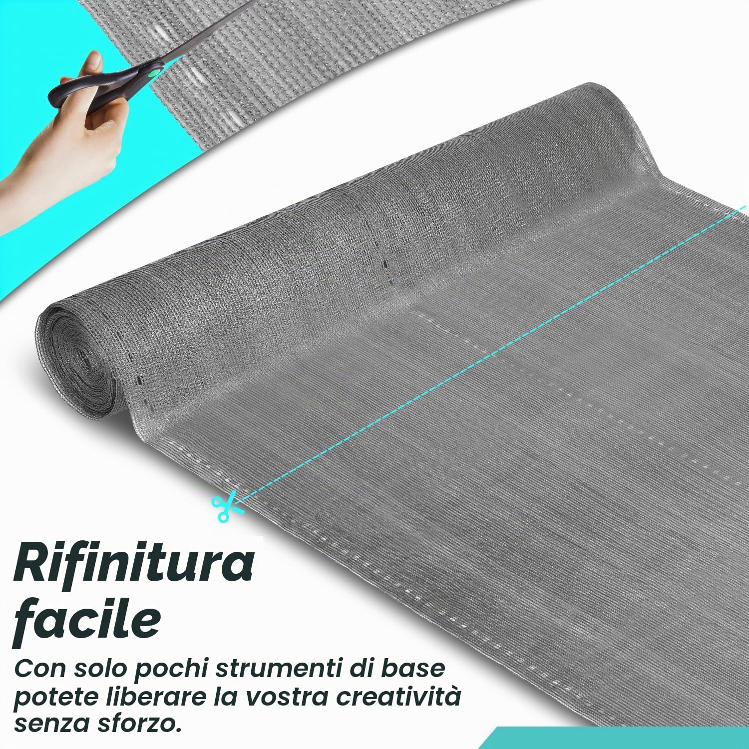 frangivista Rete ombreggiante da Giardino, Protettiva Telo Oscurante per Recinzione, 150 g/㎡ HDPE, 90% Grado di ombreggiatura, per Balcone, ringhiera, terrazza, Antracite, 1,2 x 25 m