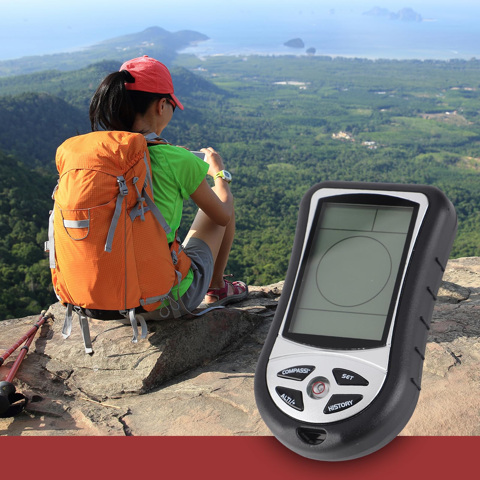 Boussole Numérique Boussole électronique Boussole De Navigation Boussole Numérique Portable Boussole Numérique GPS Numérique Portable pour la Randonnée en Plein Air