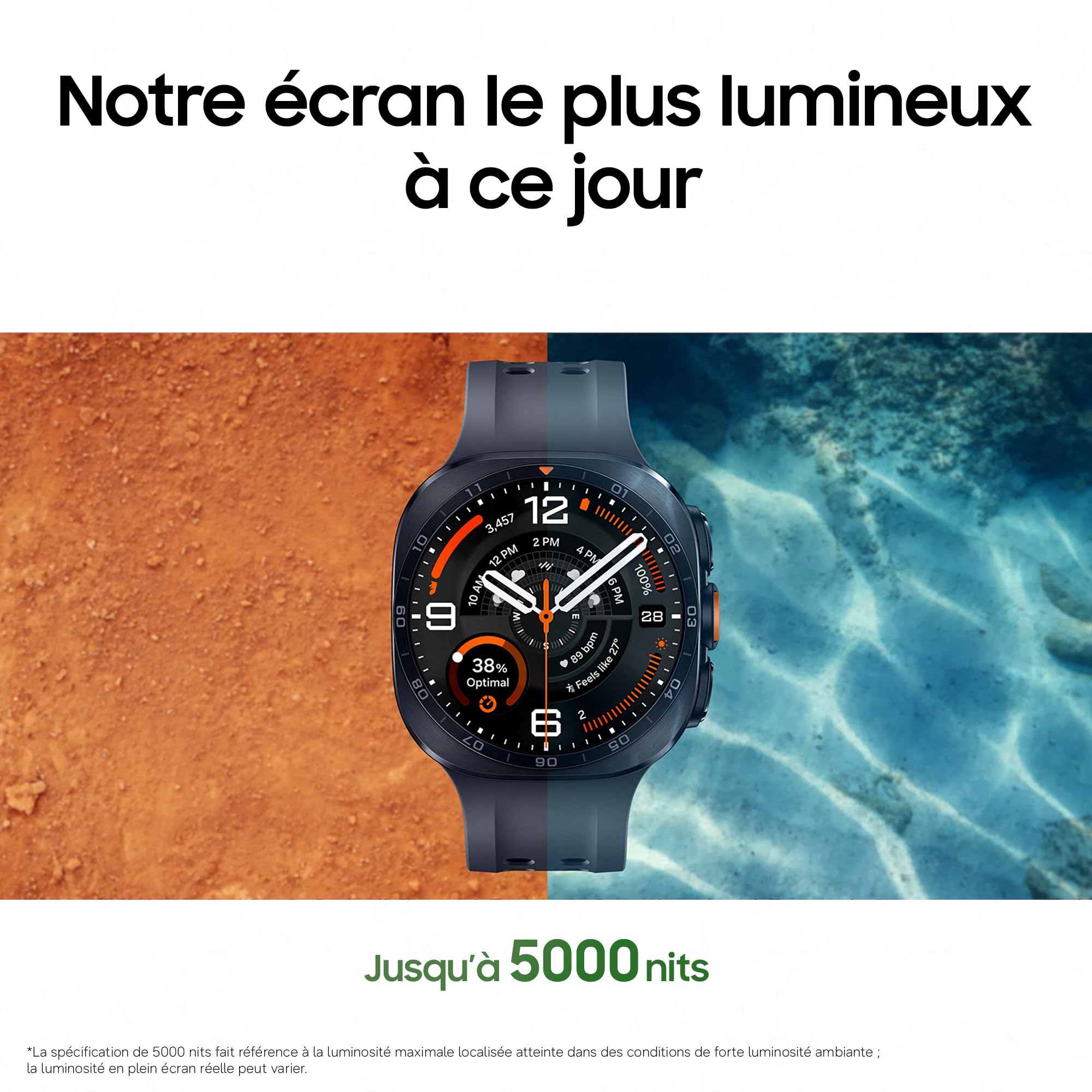 Samsung Galaxy Watch Ultra2, Connectivité 4G LTE, 47 mm, Noir Titane | Montre Sport pour le Trail, la Plongée, le Cyclisme avec Suivi Samsung Health, Batterie de 800 mAh, Recharge Rapide