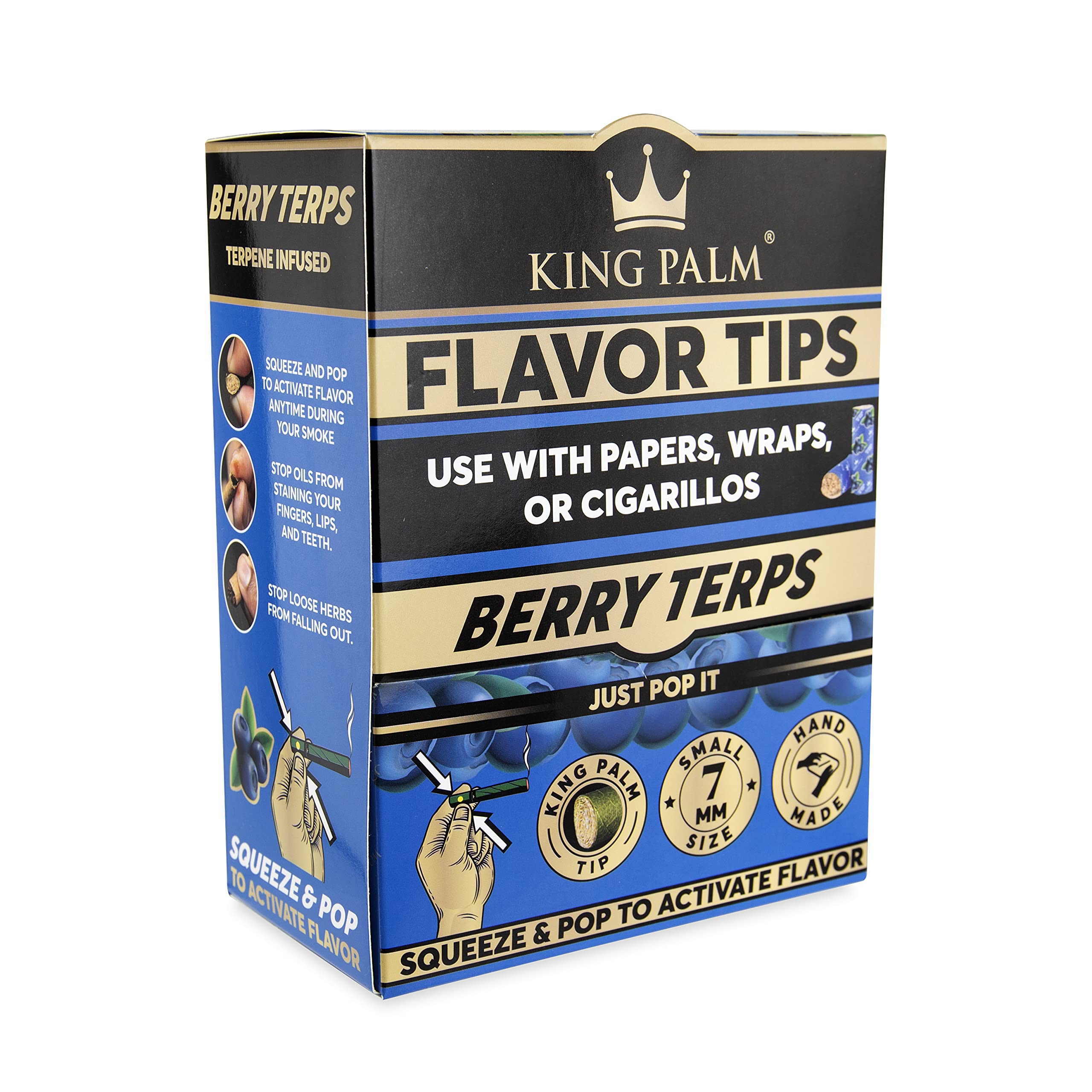 King Palm Flavors Filter Tips Berry Terps 50ct Display Flavored Pre