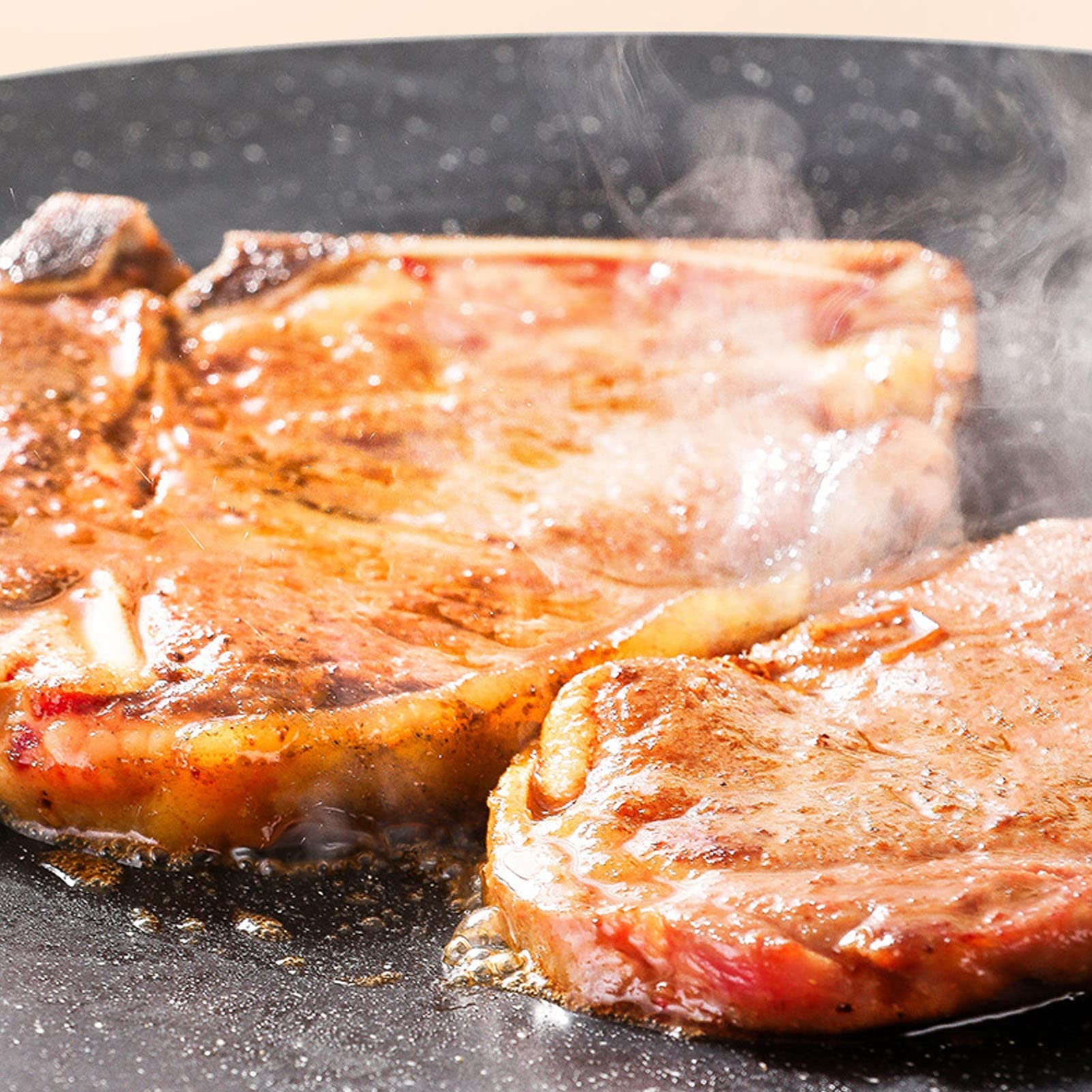 Koreanische Grillplatte Gusseisen Antihaft-Grillpfanne 33 cm für Herd Outdoor