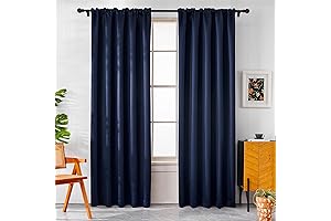 Navy Blue Blackout Curtains 96 Inches Long