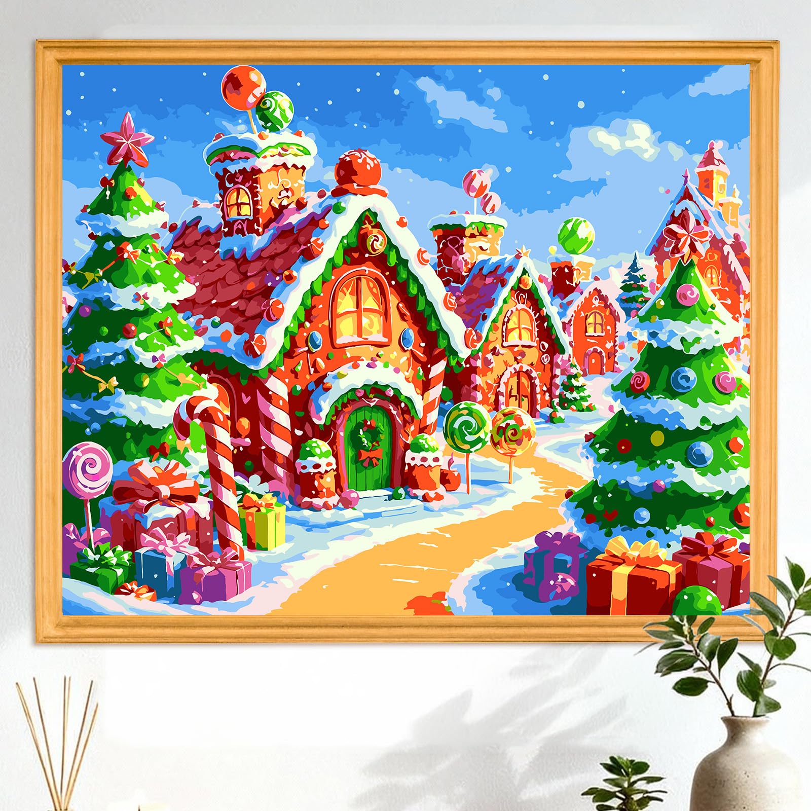 CEOVR Christmas Paint by Numbers for Adults 40x50 cm, Frameless
