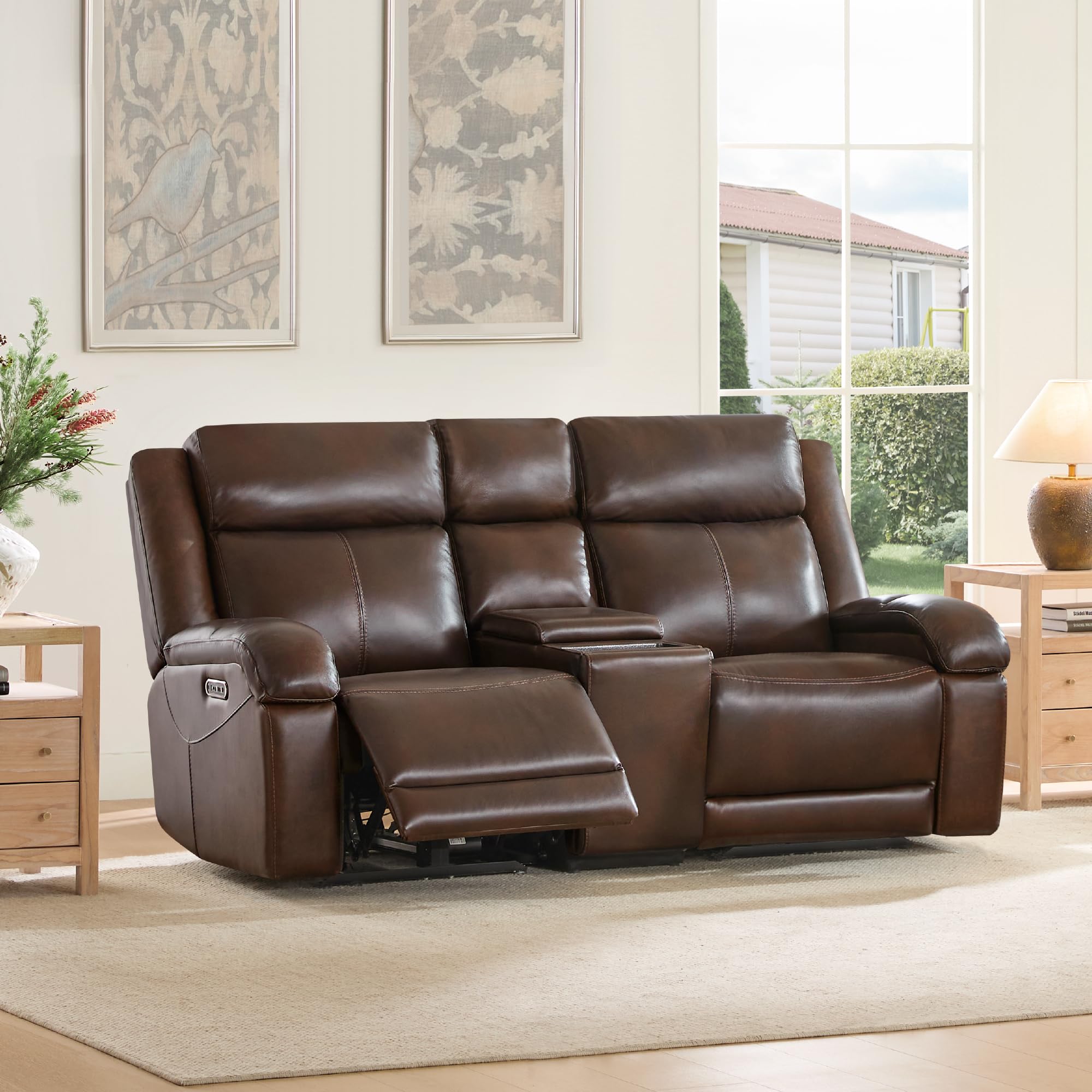 Watson & Whitely Genuine Leather Loveseat