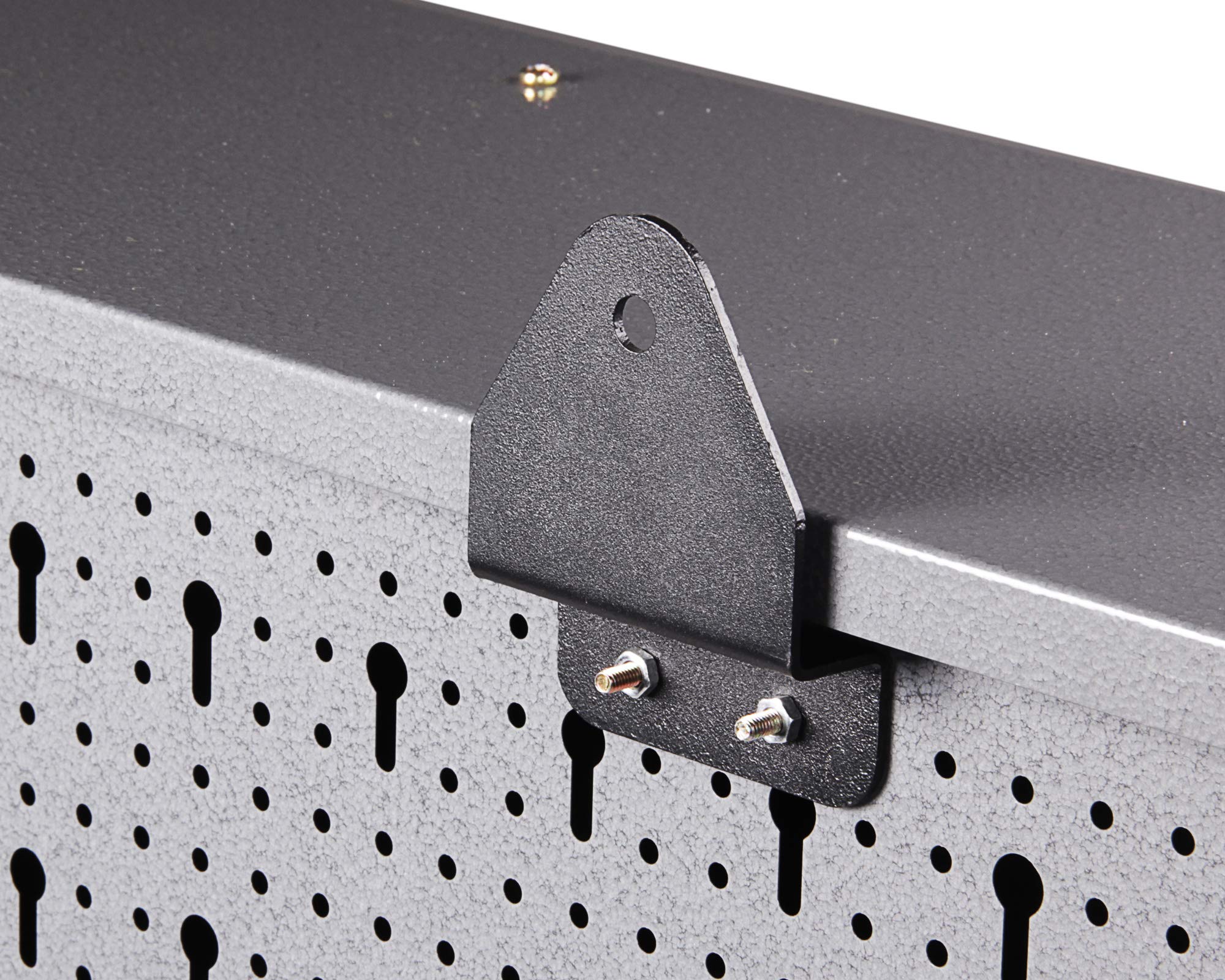 Ondis24 Werkzeugschrank Metall, Werkstattschrank 160x16x60 (H) cm, 2 abschließbare Türen, Hängeschrank mit Einlegeböden (anthrazit)
