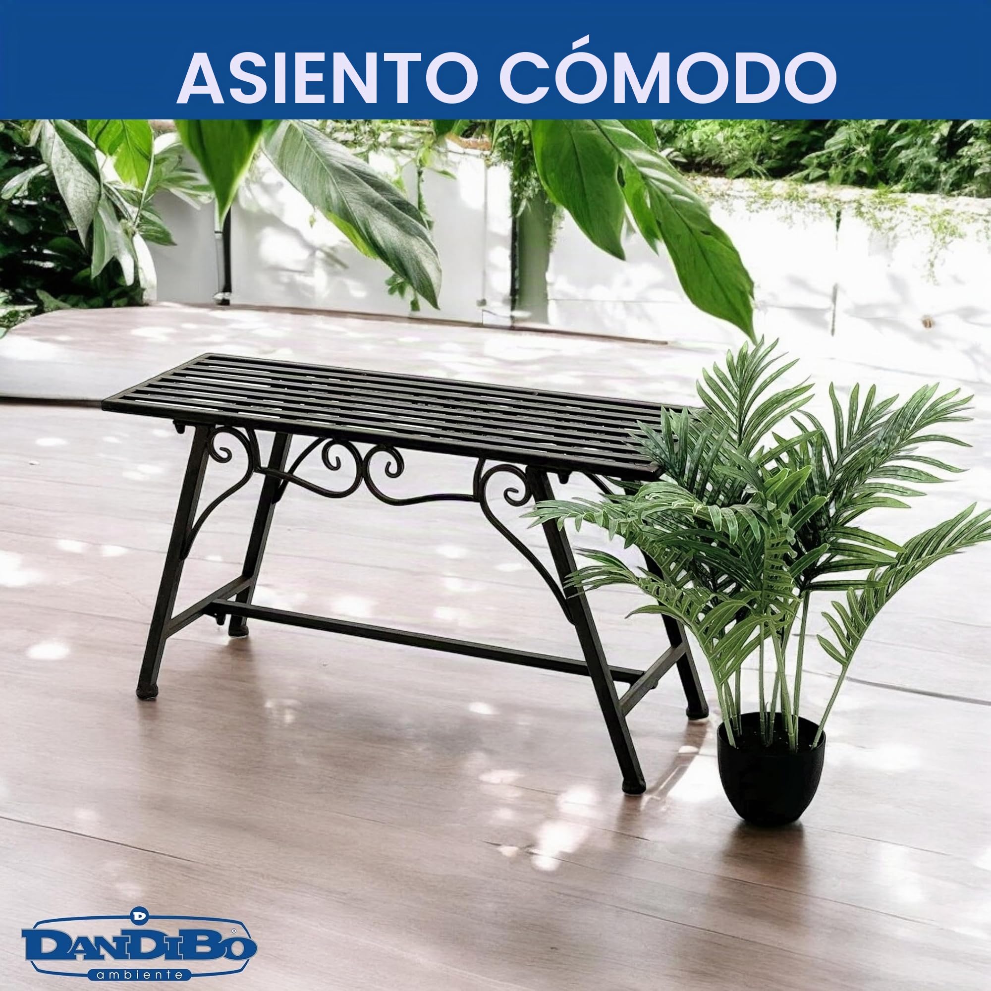 Banco "CUCCIO-S" B-83 cm 77824 Banco de jardín de metal Muebles de jardín