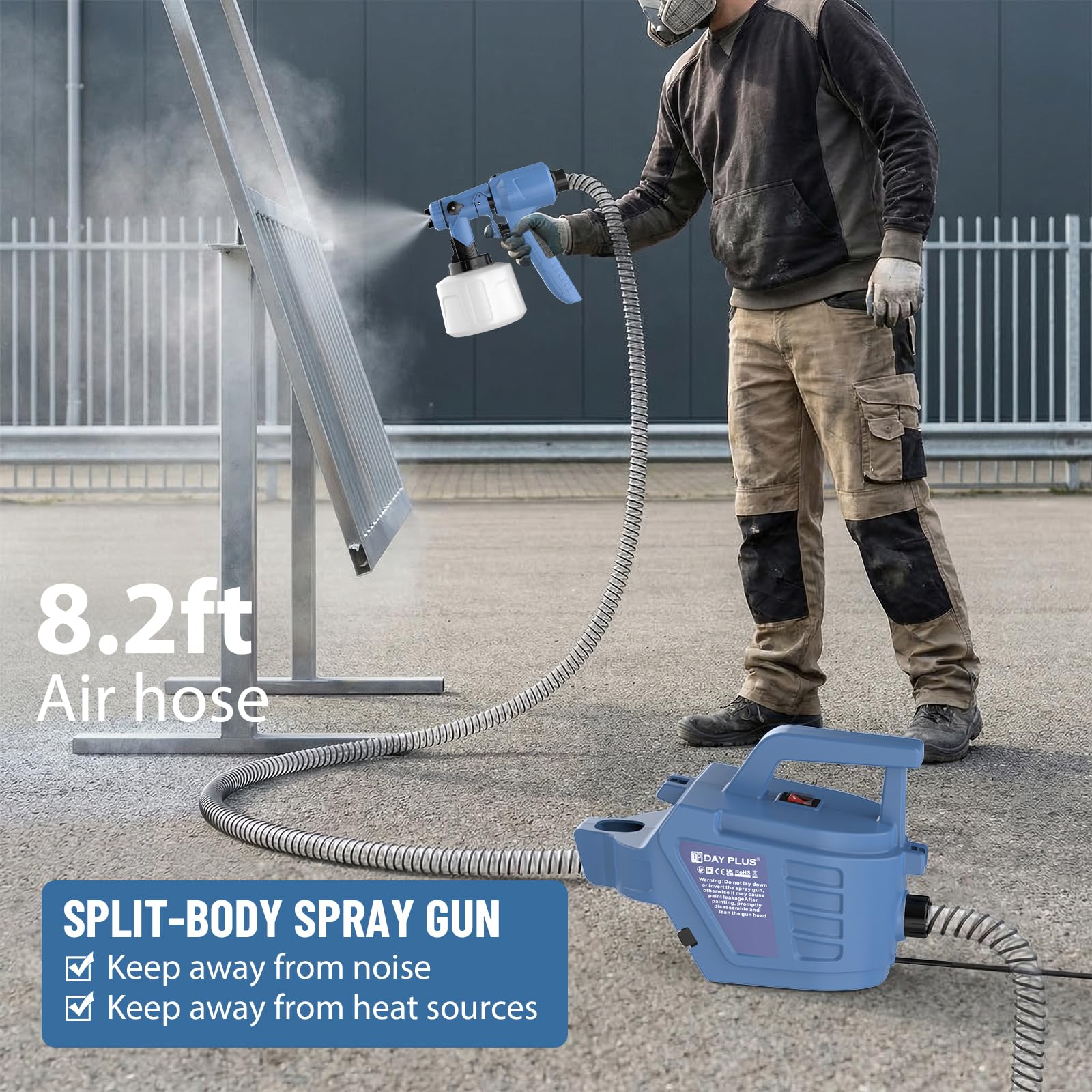 1600 W HVLP - Pistola a spruzzo elettrica universale