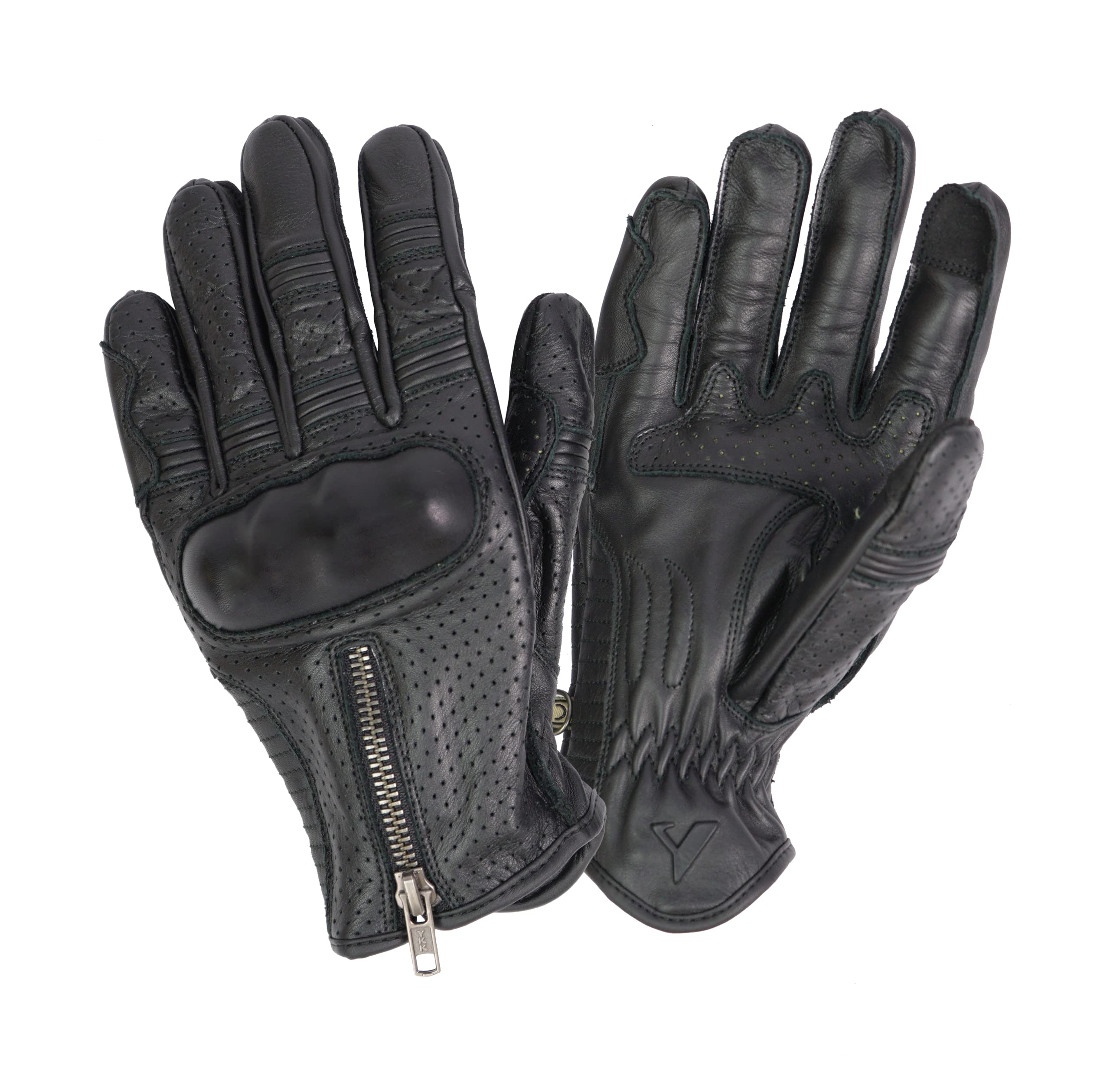 BY CITY | Guantes de Verano para Moto | Guantes de Piel de Chivo | Protecciones Rígidas en Nudillos | Zonas Acolchadas | Refuerzo Antiabrasión en la Palma | Transpirables