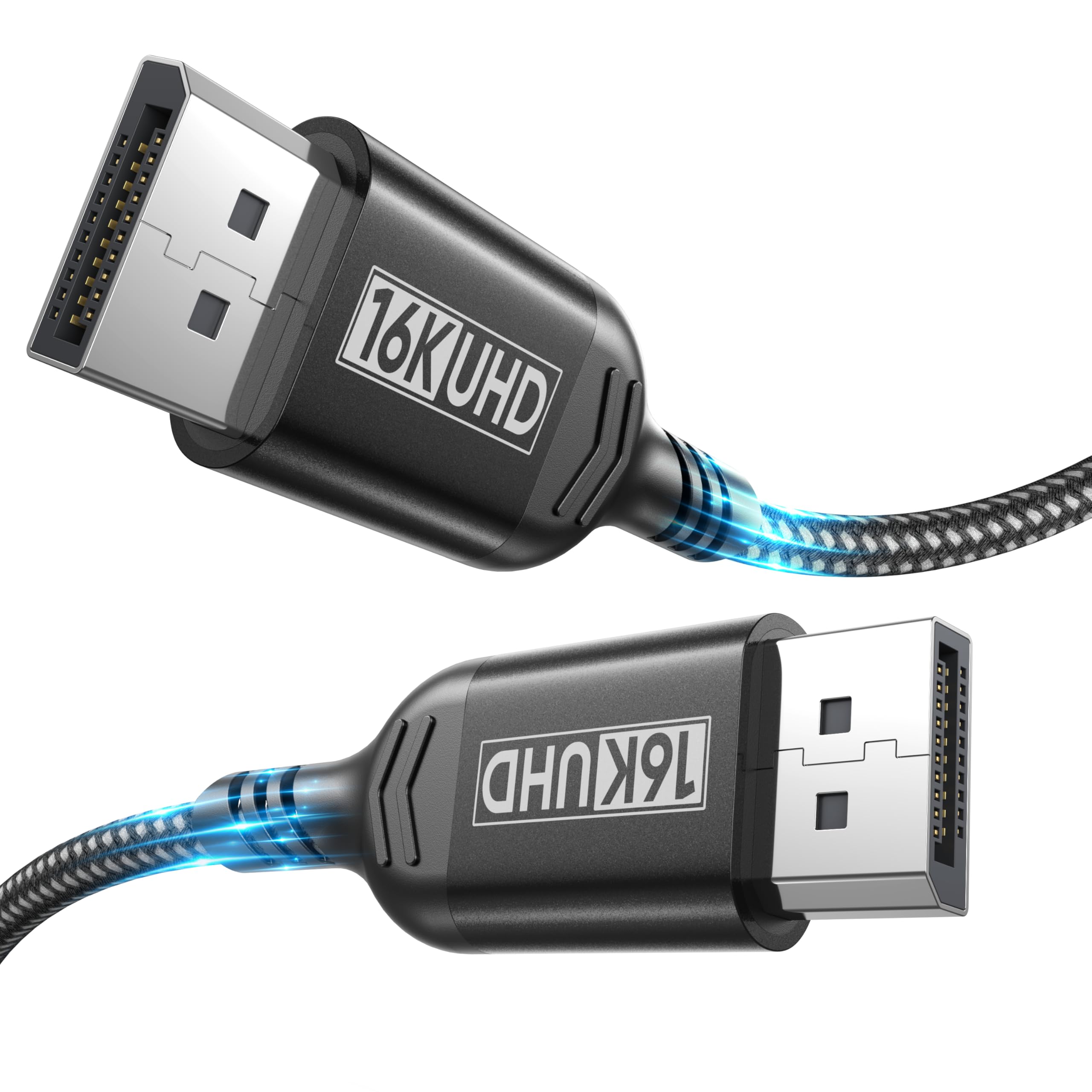 Kabel 4 m Displayport do Displayport 2.1, 80 Gb/s, wysoka wydajność, 16K @ 60 Hz/8K, 120 Hz/4K @ 240 Hz, kabel DP do DP, kompatybilny z monitorem gier G-Sync