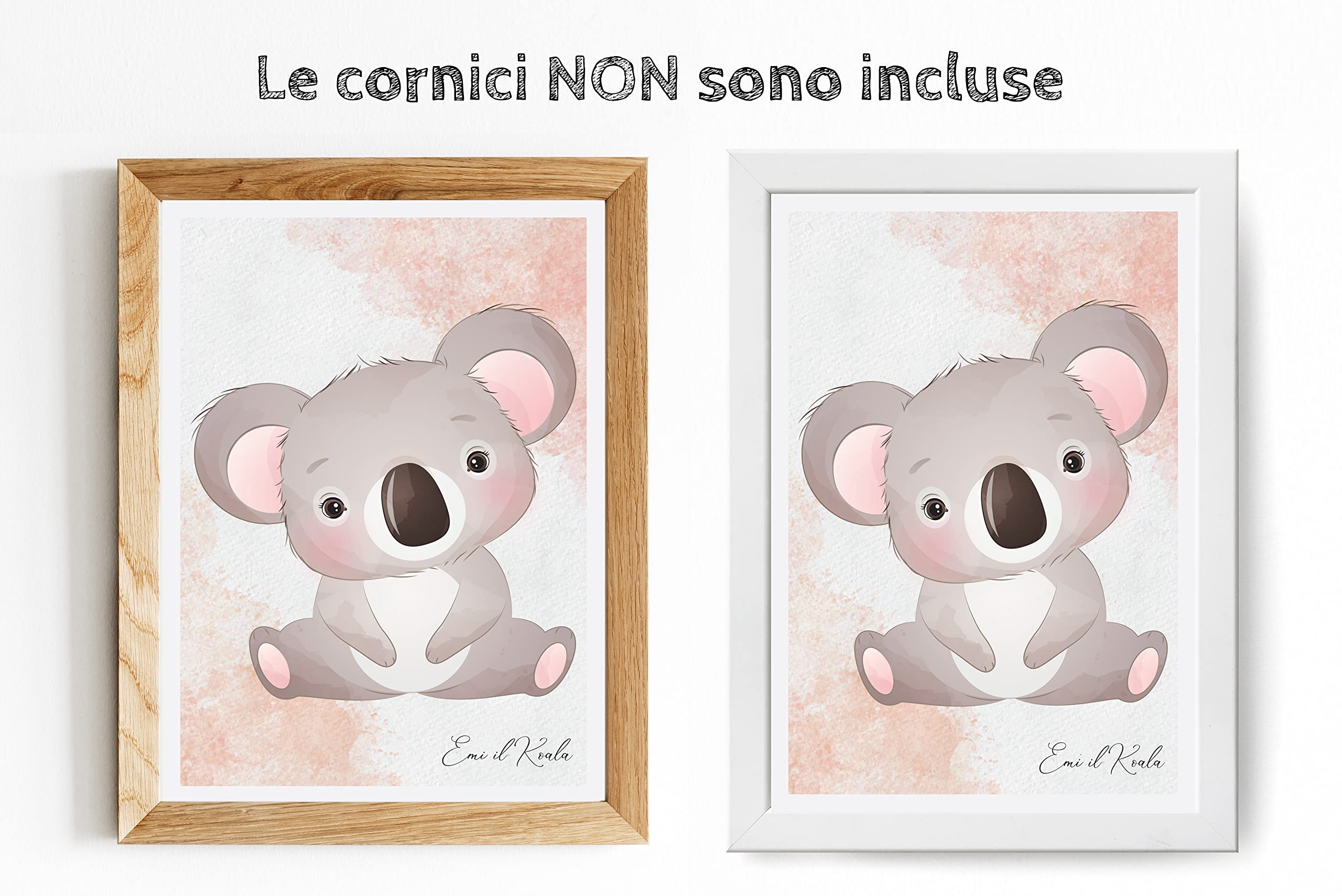 Stampe per Cameretta Bambini 4 Poster di Simpatici Cuccioli