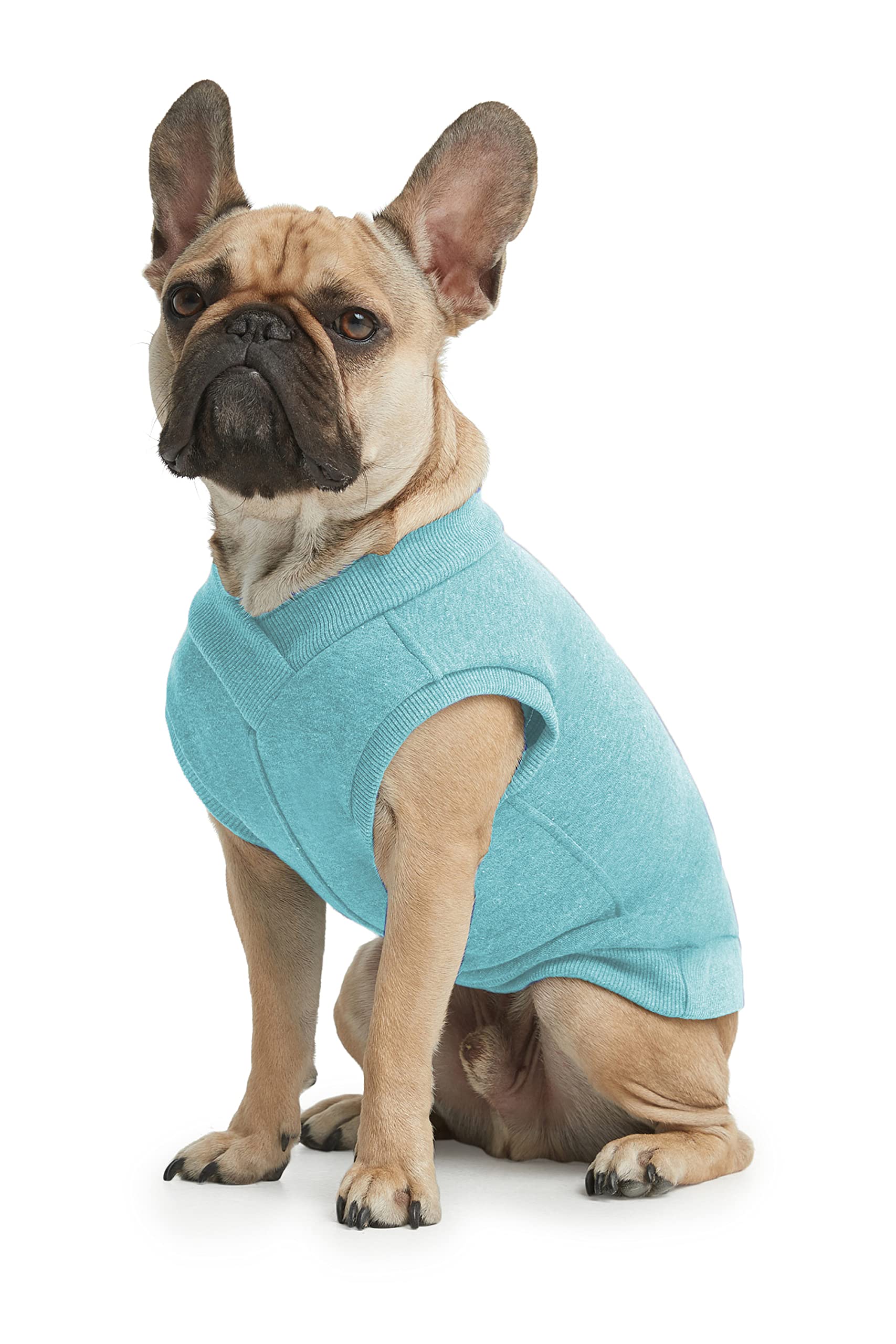 ESPAWDA Casual Stretch Comfort Cotton Dog Sweatshirt Sweater Vest for Small Dogs, Medium Dogs, Big Dogs (3X-Large, Surf Blue)