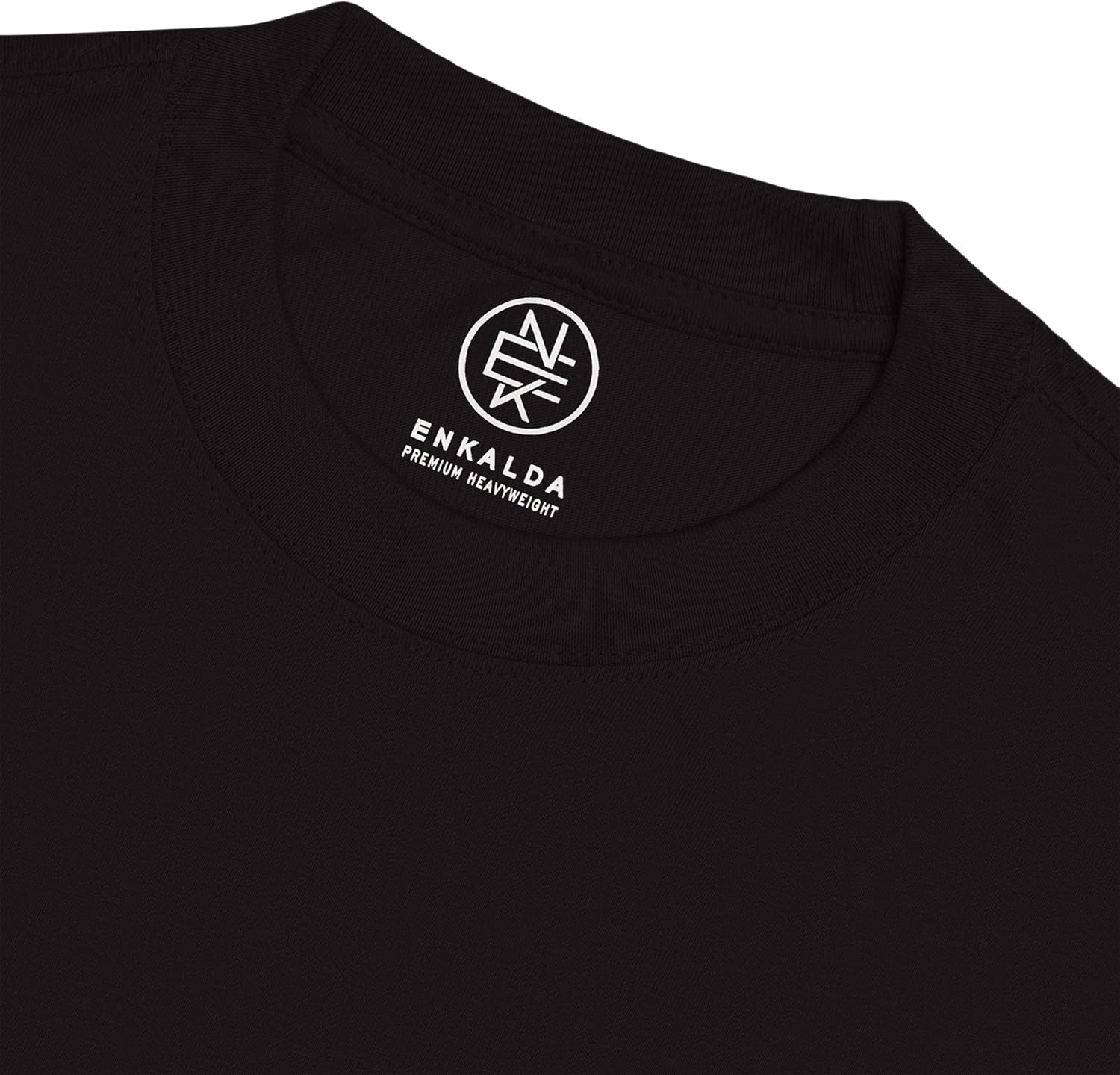Enkalda Men's Premium Heavyweight Crew Neck T-Shirt - Image 3