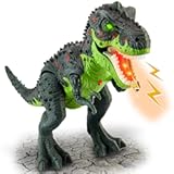 Dinosaur Toys for Kids 3-5, Electric Tyrannosaurus Rex with Spray Mist, Walking, Light and Roaring Sound, Dino Toy Gift Ideas for Boys and Girls