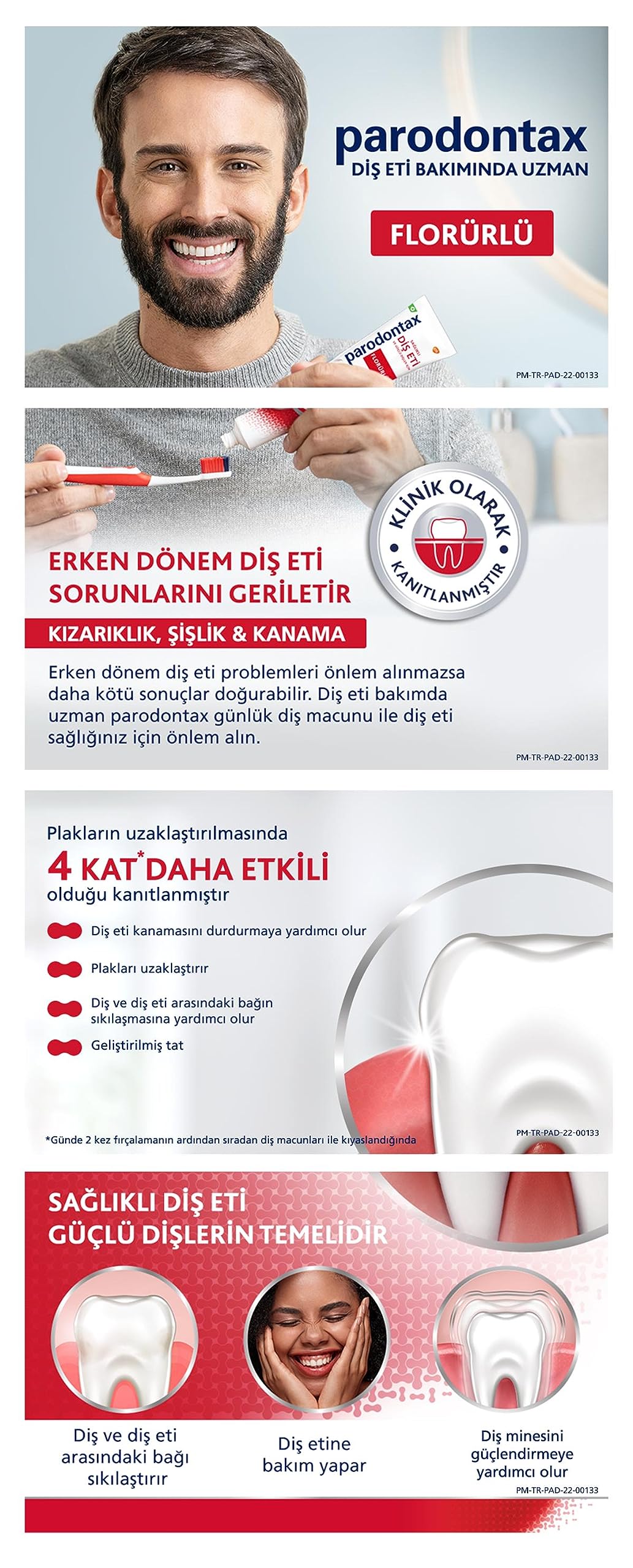 Parodontax Geliştirilmiş Tat Diş Eti Kanamasını Önlemeye Yardımcı Günlük Florürlü Diş Macunu (1 x 75 ml)