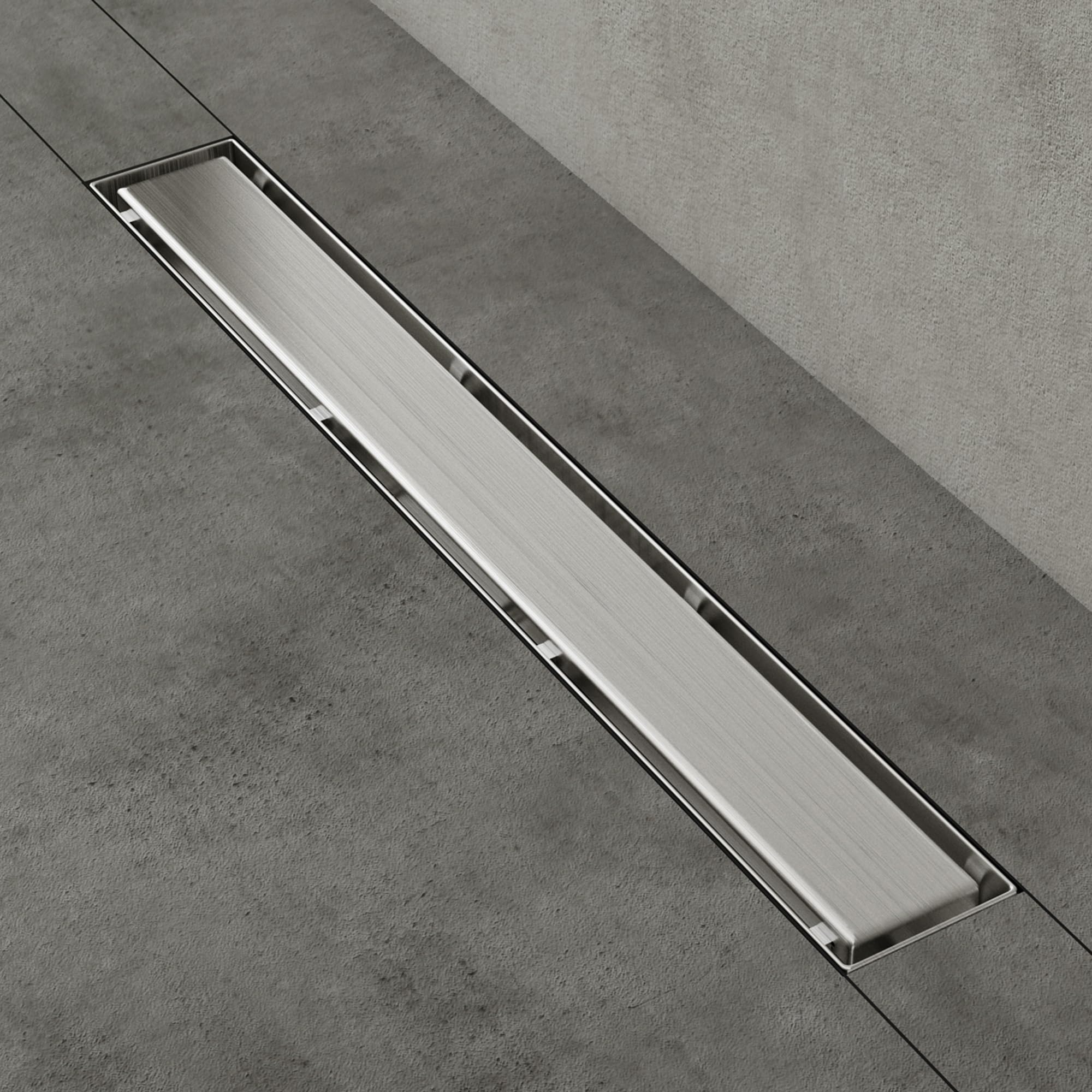 Mai & Mai Canaletta Scarico Doccia a Pavimento Piastrellabile, Cromo, 60cm | Canalina di Scarico Doccia con Sifone Antiodore e Filtro per Capelli in acciaio inox per Box Doccia Bagno Drenaggio KE110