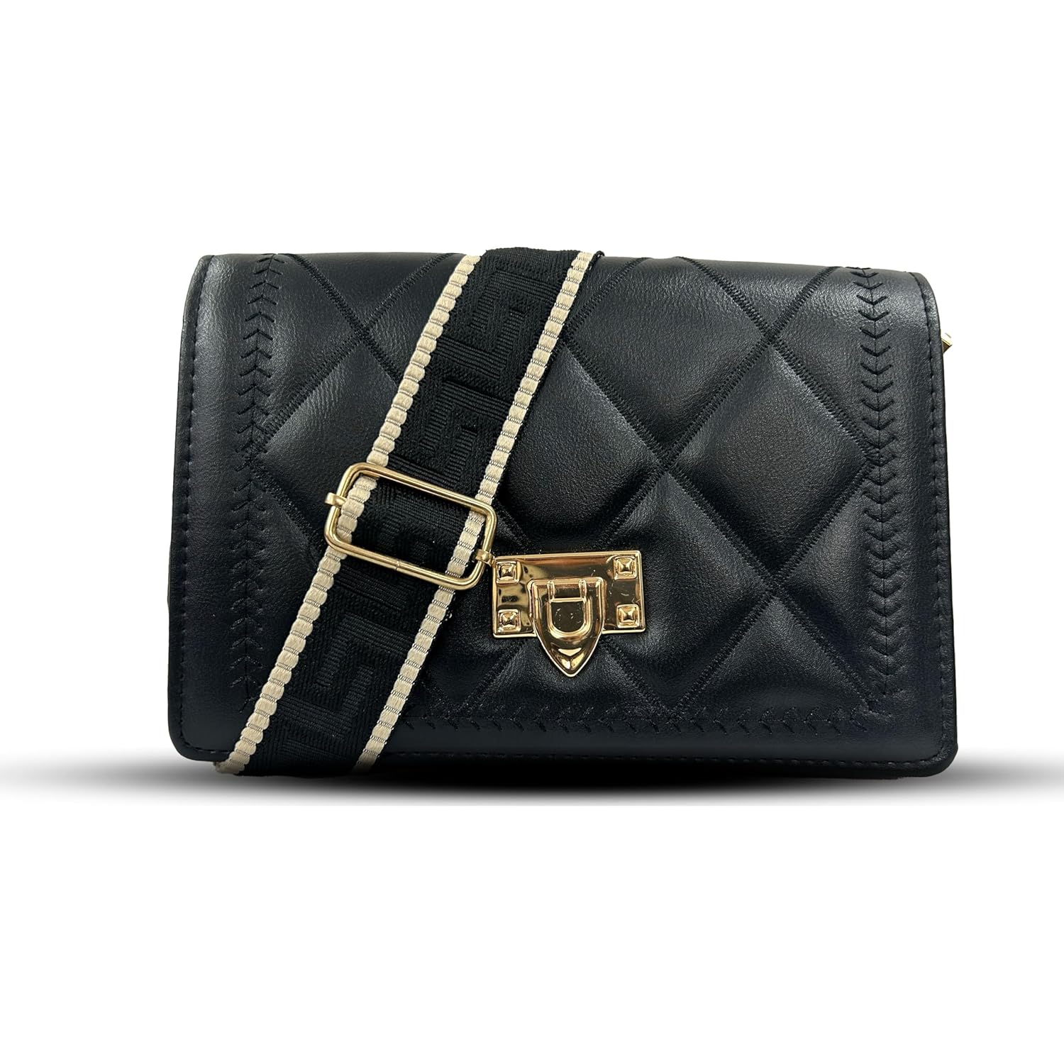 Women’s Elegant Quilted Black...