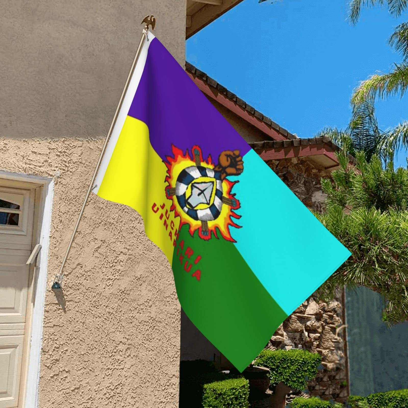 Bandiera Da Giardino Acchiappasogni Con Piume Banner Per Esterni Da Giardino Per Feste E Decorazioni Da Giardino 30X45CM - Foto 6