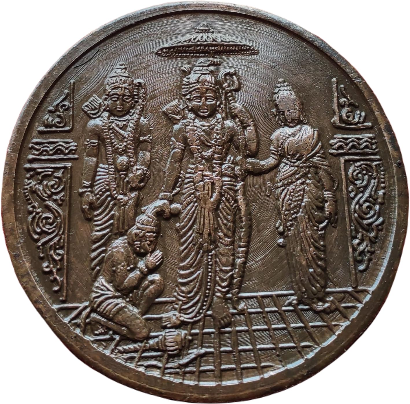 RAM DARBAR 120 GRAMS UK ONE ANNA BIG SIZE TEMPLE TOKEN : RAM RAJYA