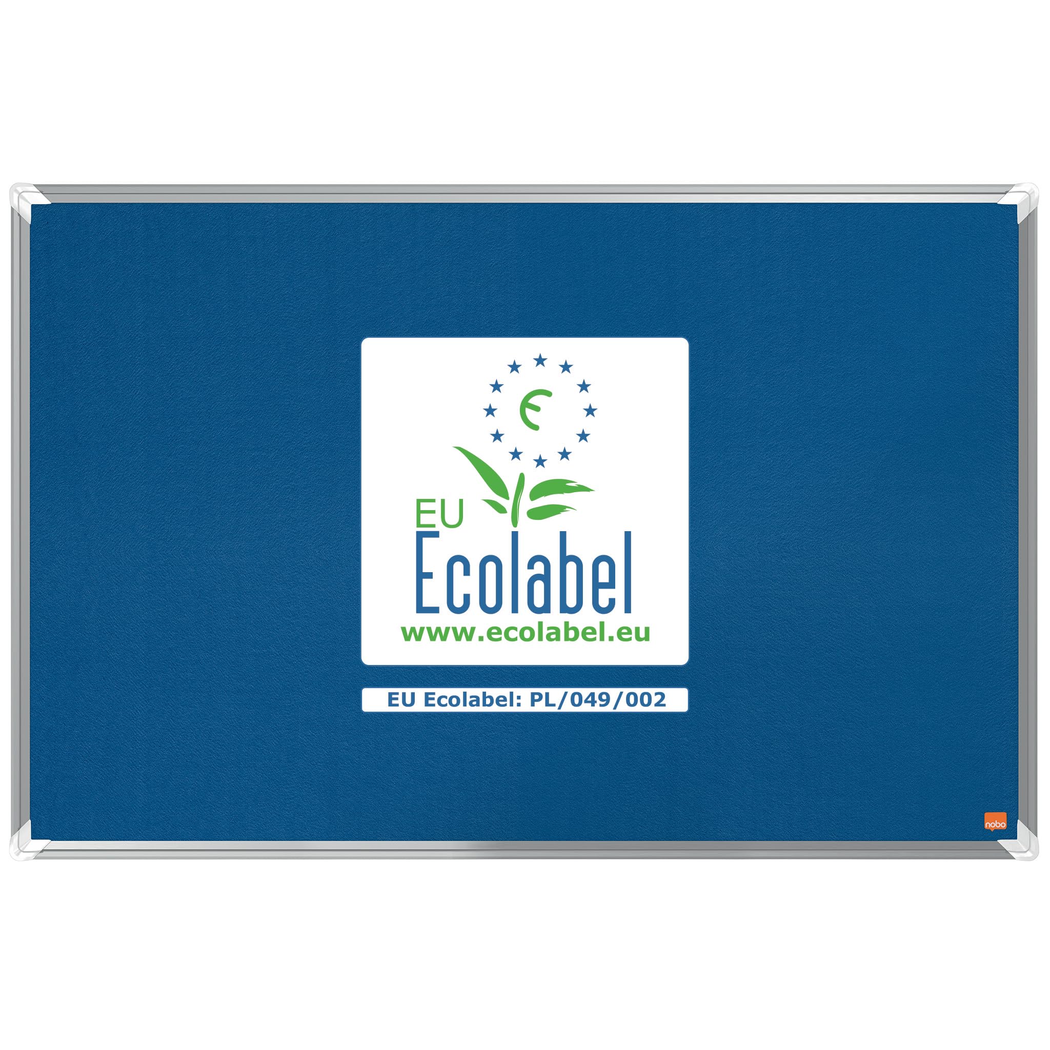 Nobo Premium Plus Tablica filcowa 900 x 600mm - niebieska - tablica na ścianę, Certyfikat EU Ecolabel