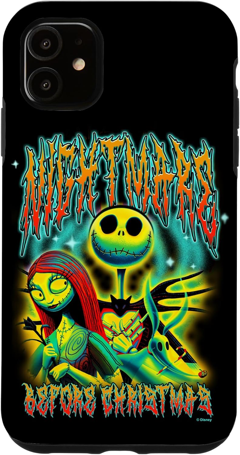 Disney The Nightmare Before Christmas Jack & Sally Neon Logo Case for iPhone XR