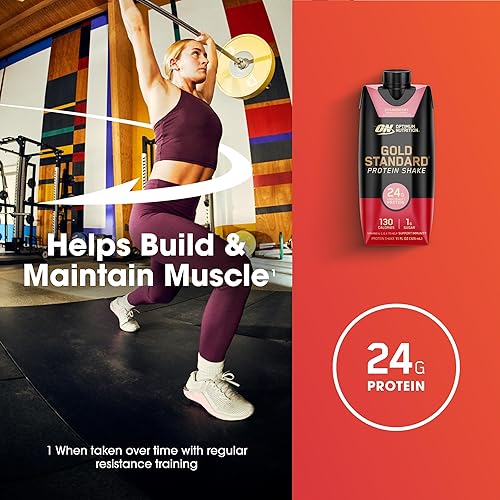 Vista 31 de Optimum Nutrition Gold Standard - Batido de proteínas de 0.99 onzas de proteína, listo para beber, sin gluten, vitamina C para apoyo inmunológico