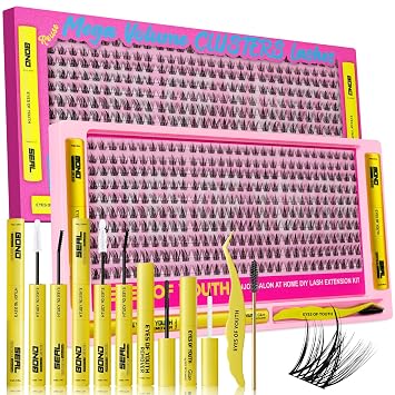 Wispy Lash Clusters Kit 300pcs, DIY Individual Lashes Cluster