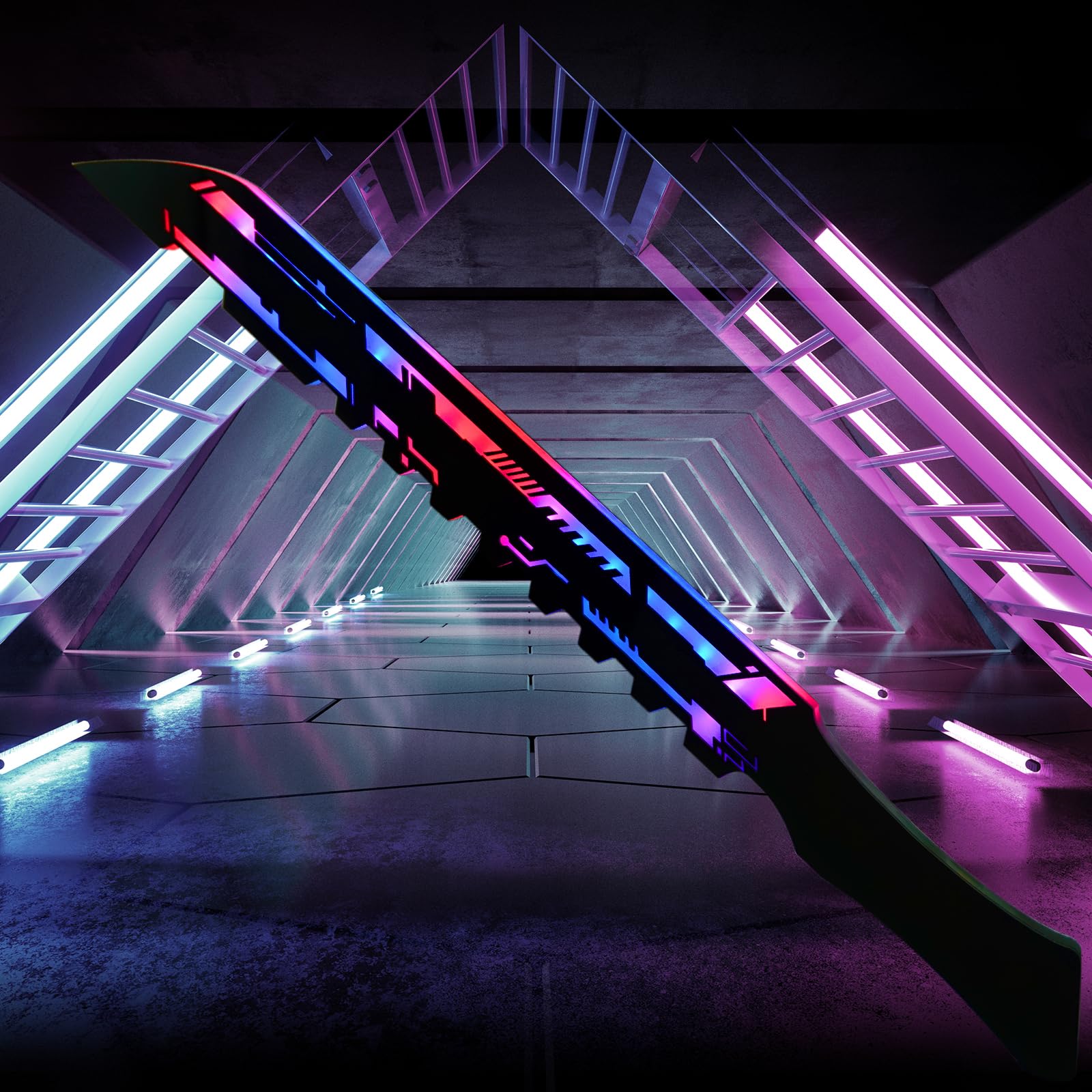 Marikito Puk Tactical Kife 22 Futuritic Neo Blade Parfait pour Halloween, compatible avec LED Mak Puk mak Two Kive