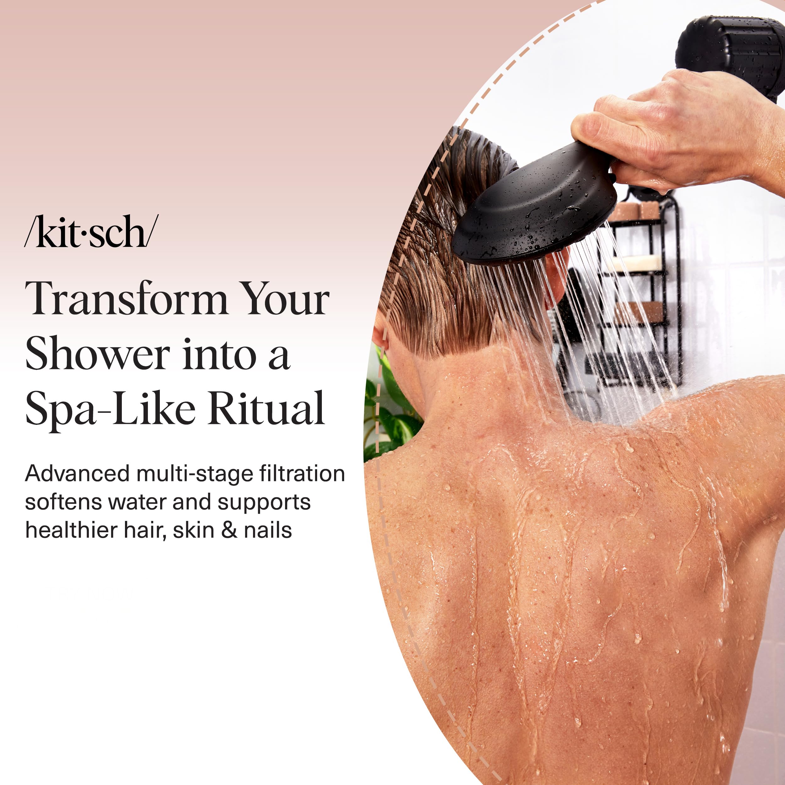 Kitsch Filtered Shower Head Replacement Cartridge- Shower Head, Water Filter Softener For Hair Nails and Skin Vitamins, Removes Metal & Harmful Substance, Easy Installation Universal Compatible 1 Pack