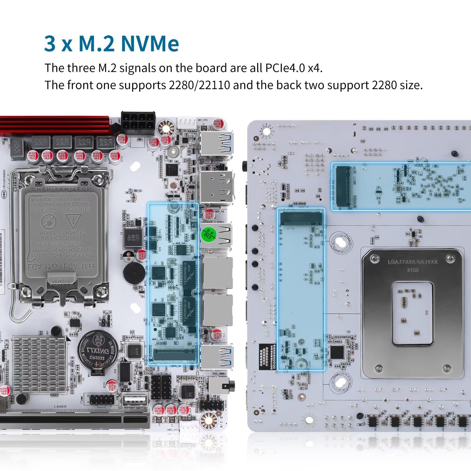 LGA 1700 Mini ITX Mainboard Q670, 8 Bay NAS Motherboard 3 x M.2 NVMe, 8 x SATA3.0 Board DDR5 with i226-LM 2.5GbE, PCIe5.0x16, USB C, Audio Port, Barebone NO RAM/SSD/OS