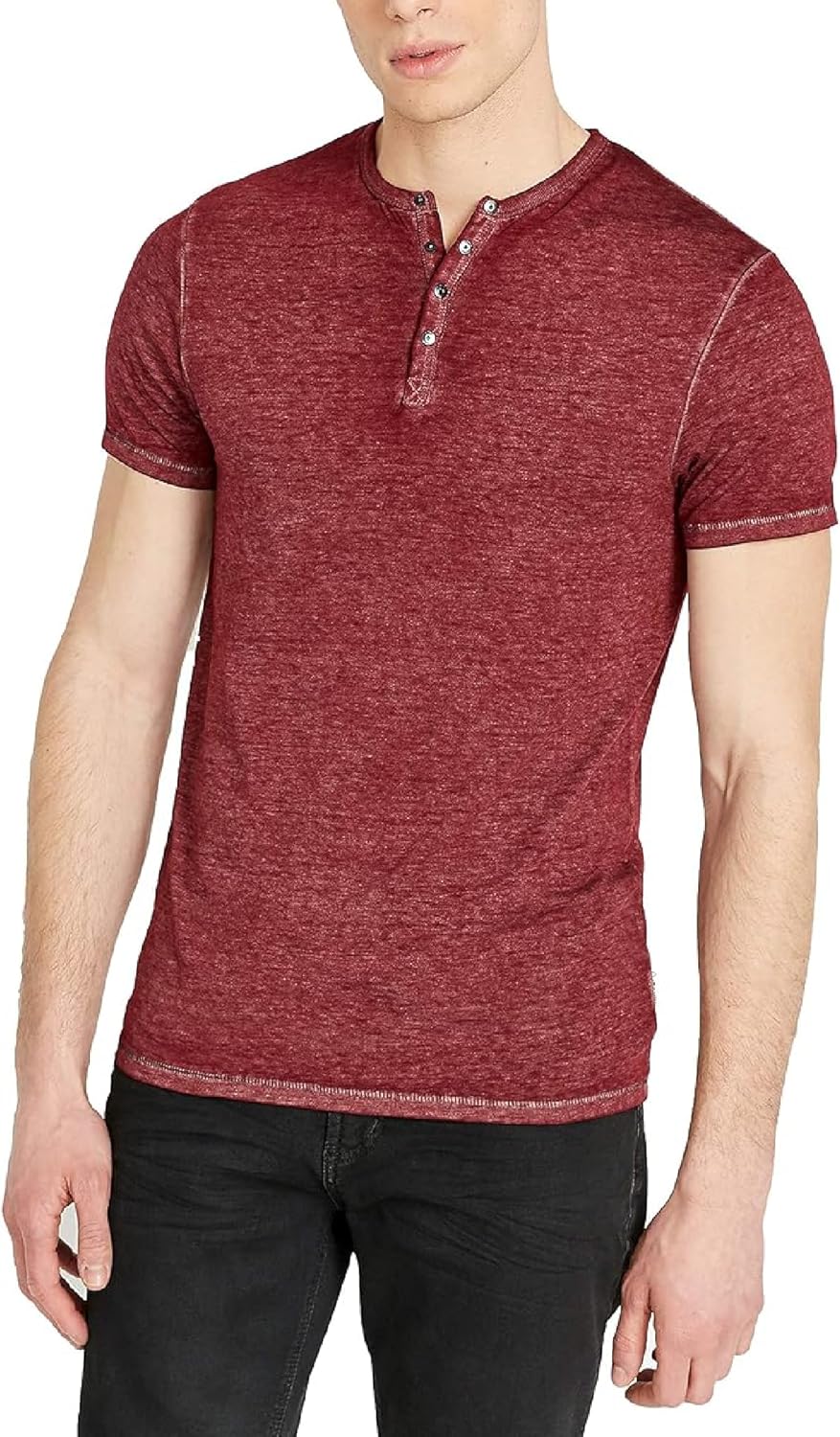 Buffalo David Bitton Mens Short Sleeve Kasum Henley
