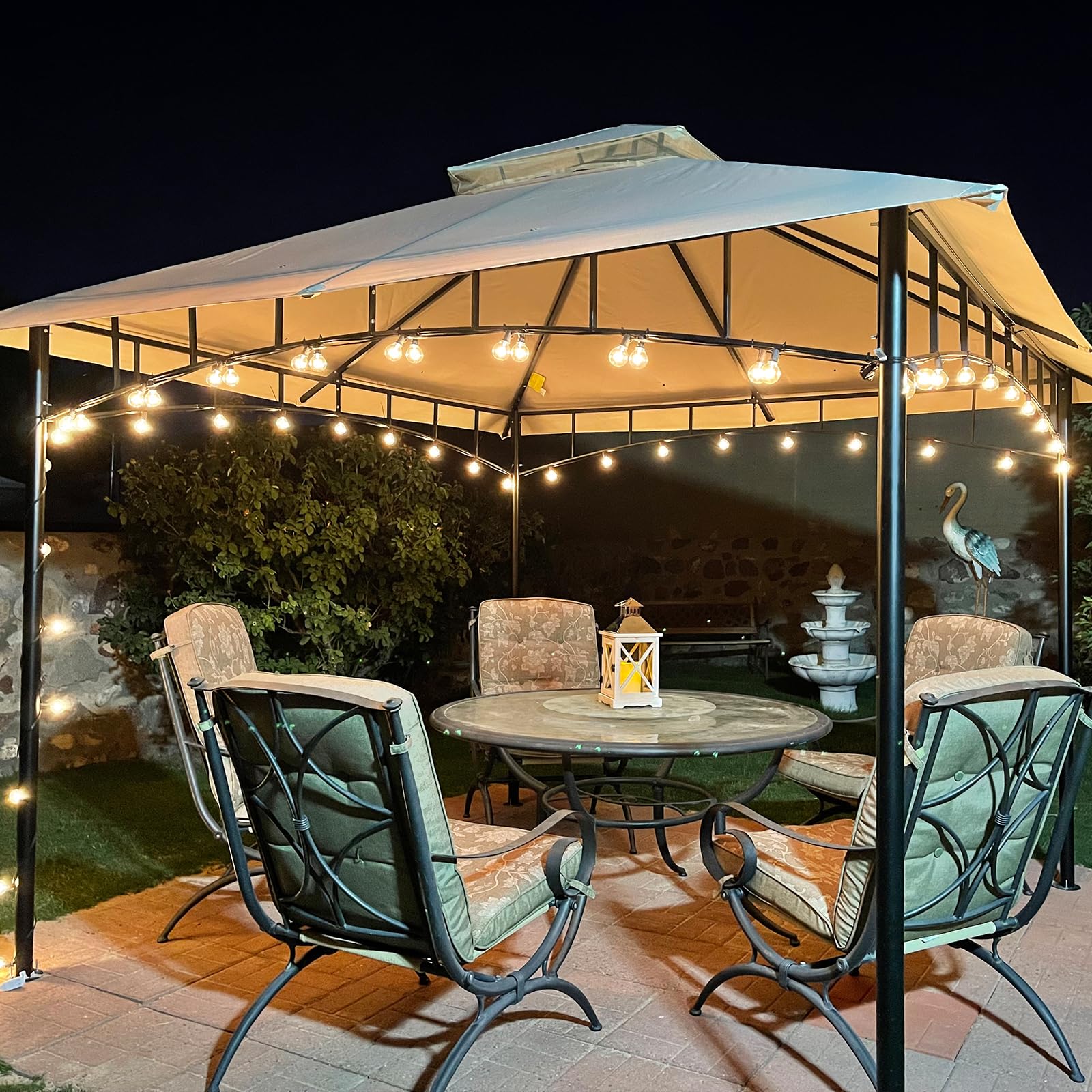 Catena Luminosa Esterno, 30M LED Luci da Esterno Giardino, Catena Luci Impermeabile Lucine with 50+2 Filo Lampadine per Natale Terrazzo Matrimonio Partito Esterni Decorative Luminarie