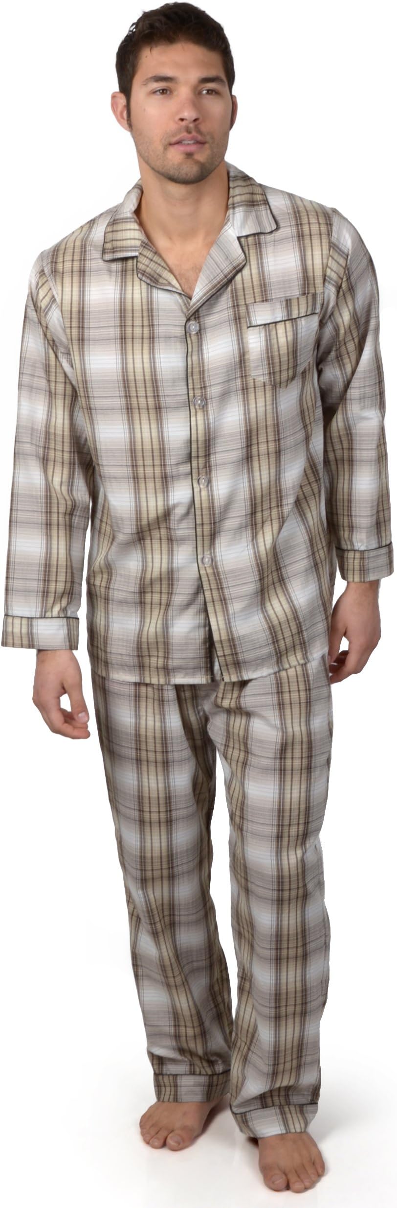 Ten West by Daxx Mens 2-pc Long Sleeve Pajama Set