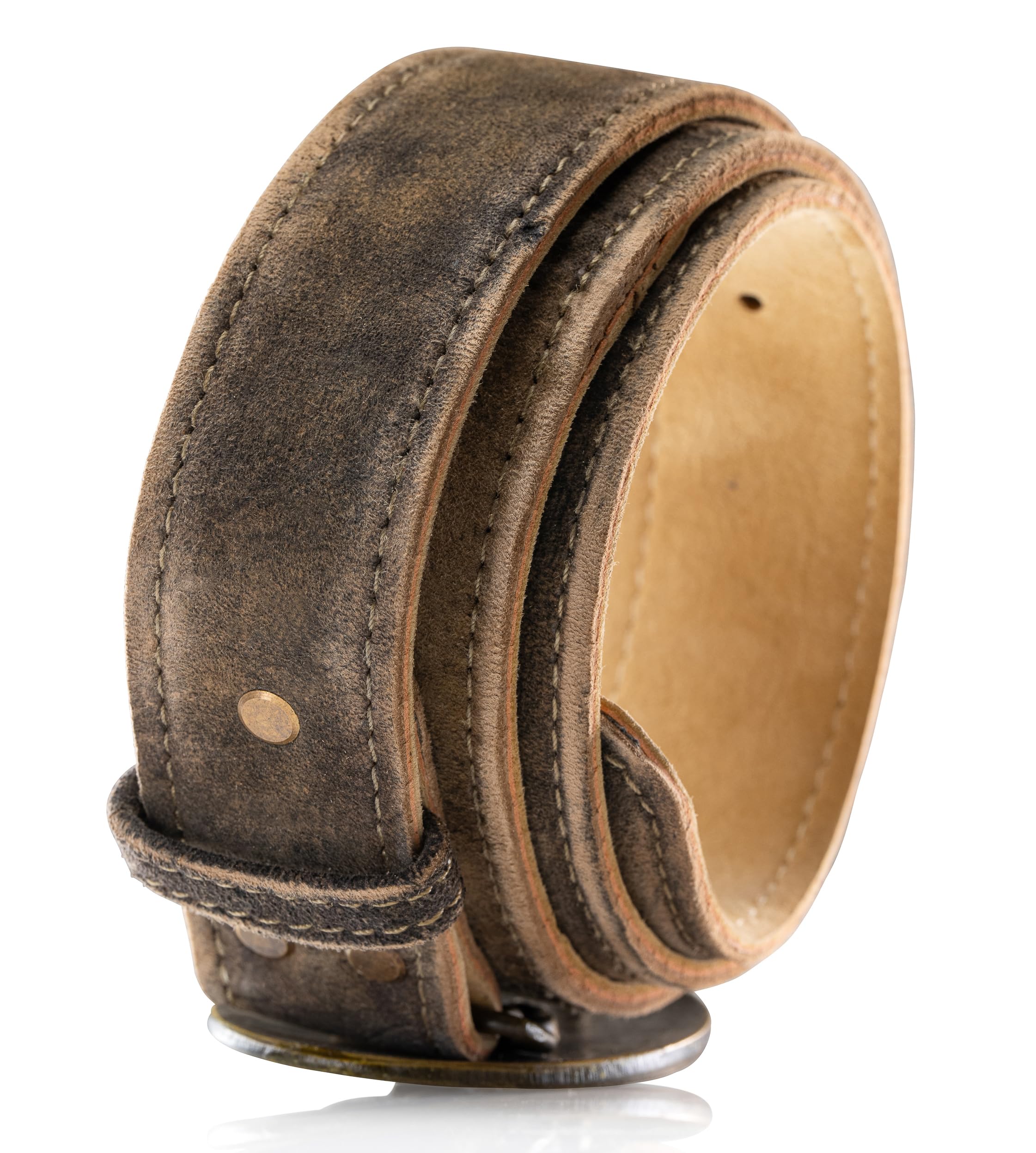 Schöneberger Trachten Couture Herren Trachtengürtel Österreich, Ledergürtel mit Austria Adler Schnalle, Lederhosen Gürtel aus Wildbock-Leder, Franco