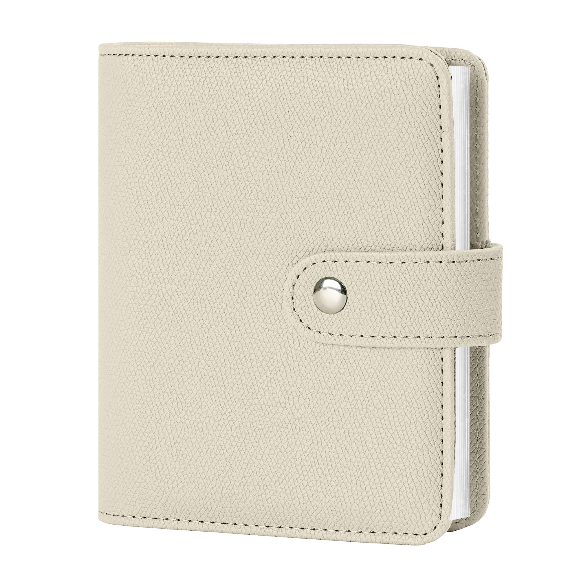 Vienrose 4x6 Small Photo Album Faux Leather 32 Pockets Beige