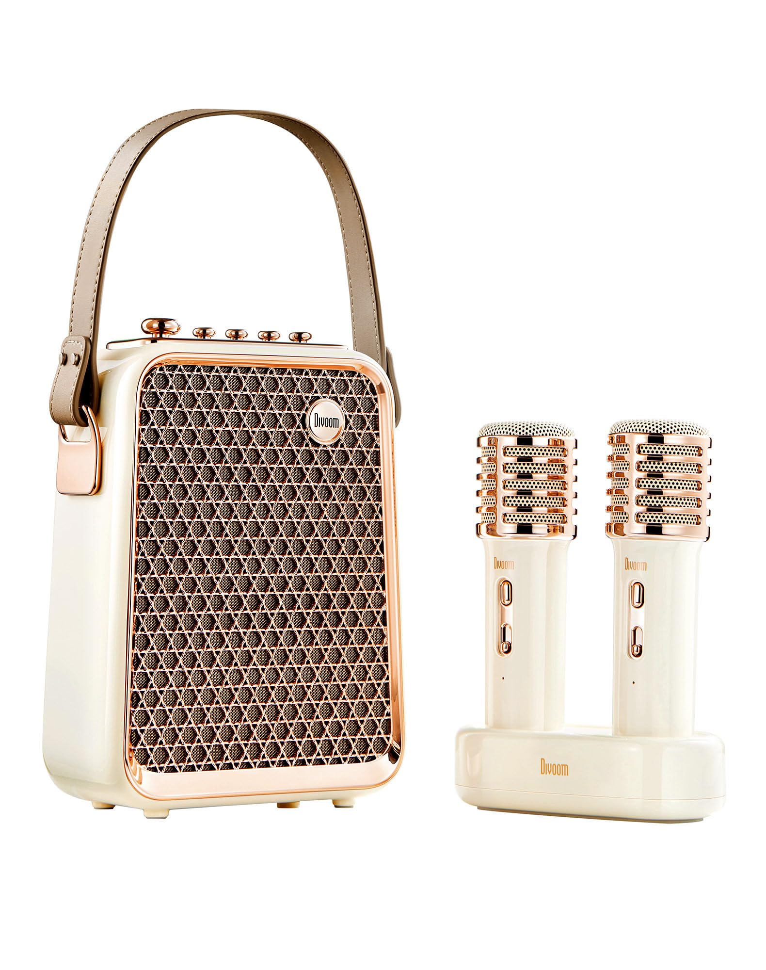 Divoom Songbird-HQ2 Karaoke Machine with 2 Wireless Microphones
