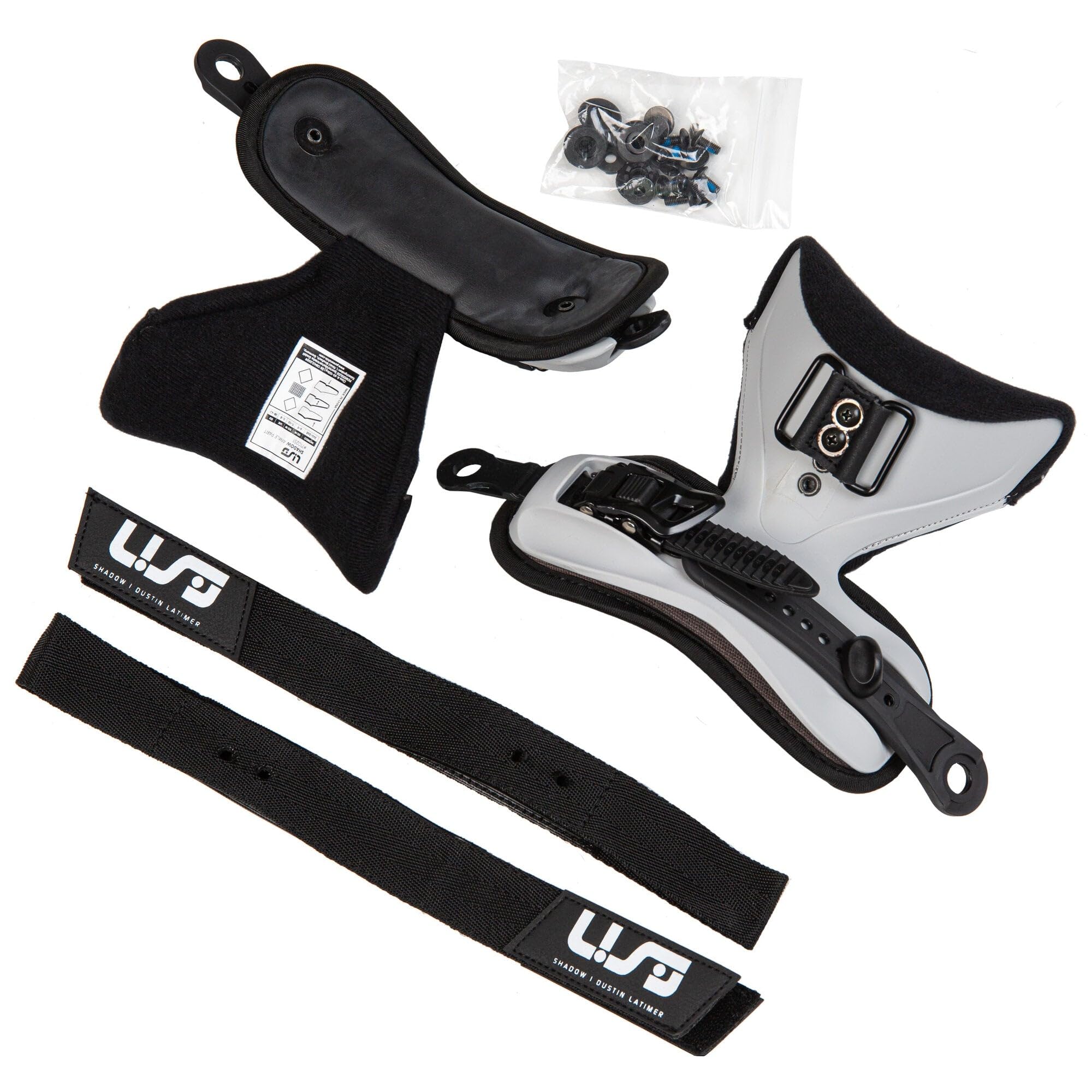USD Inline Skate Ersatzteil Shadow Ankle Part komplett, schwarz/grau, Paar