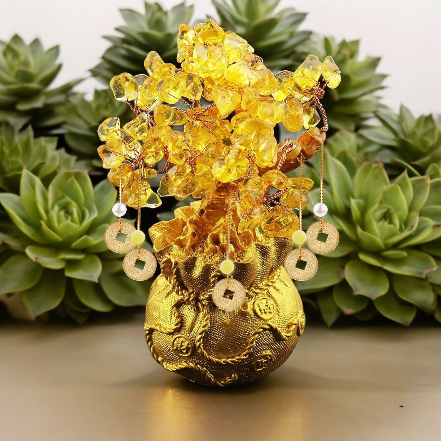 PARADIGM PICTURES Wish Tree -Lucky Feng Shui Citrine Tree Of Life Bonsai -Wealth And Happiness - Table Decor, Living Room, Office (6 X 3 Inch, Gold) (B0CZBJ482S) Amazon Price History, Amazon Price Tracker