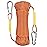 X XBEN Outdoor Climbing Rope 20M (64ft) Rock Climbing Rope, Escape Rope Climbing Equipment Fire Rescue Parachute Rope (64 Foot) - Orange
