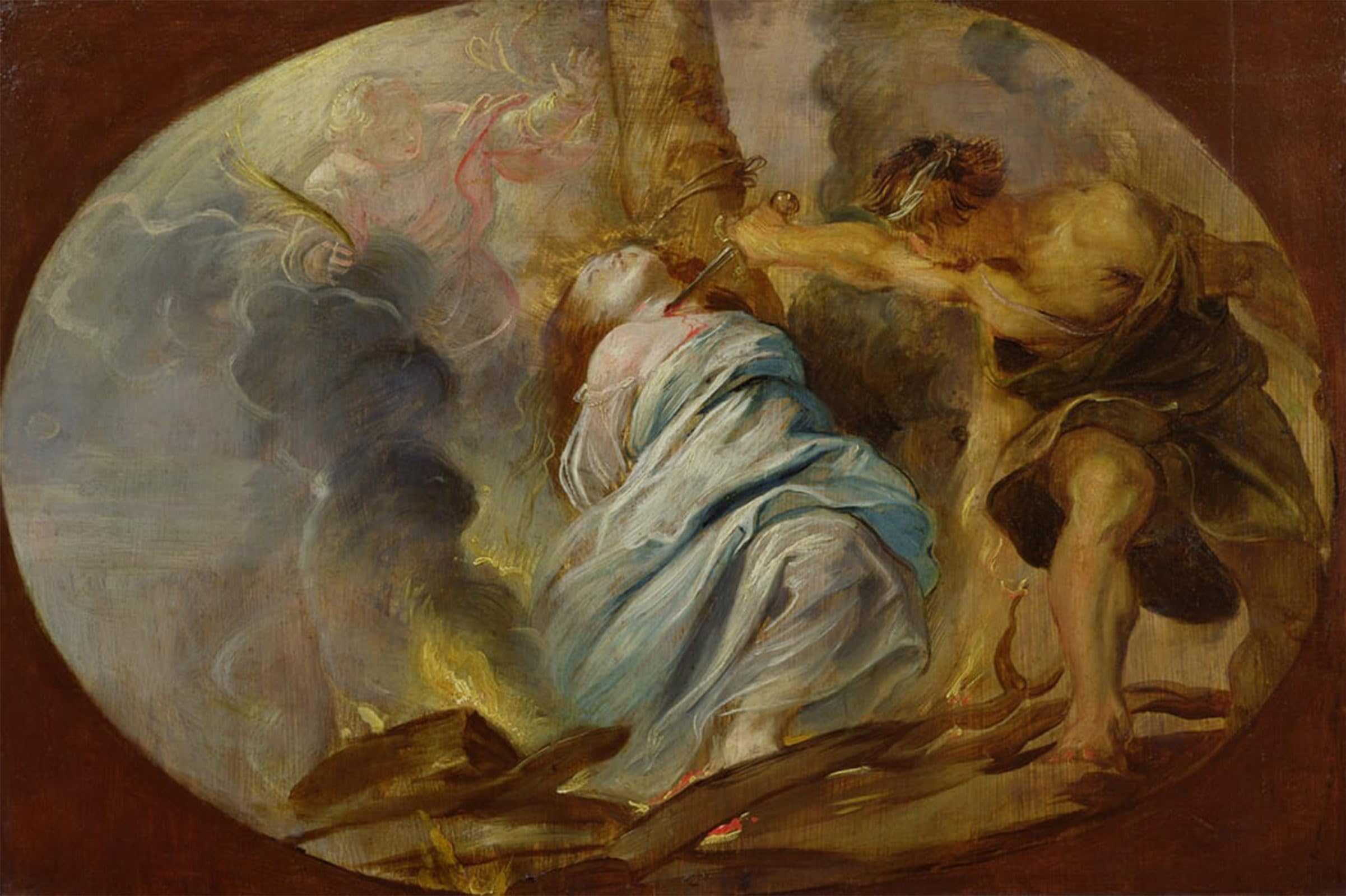 POSTERIIk Famous Modern Artwork Art Mural the Martyrdom of St Lucy by Peter Paul Rubens Oil Paintings Pictures for Home Decor 60x90cm