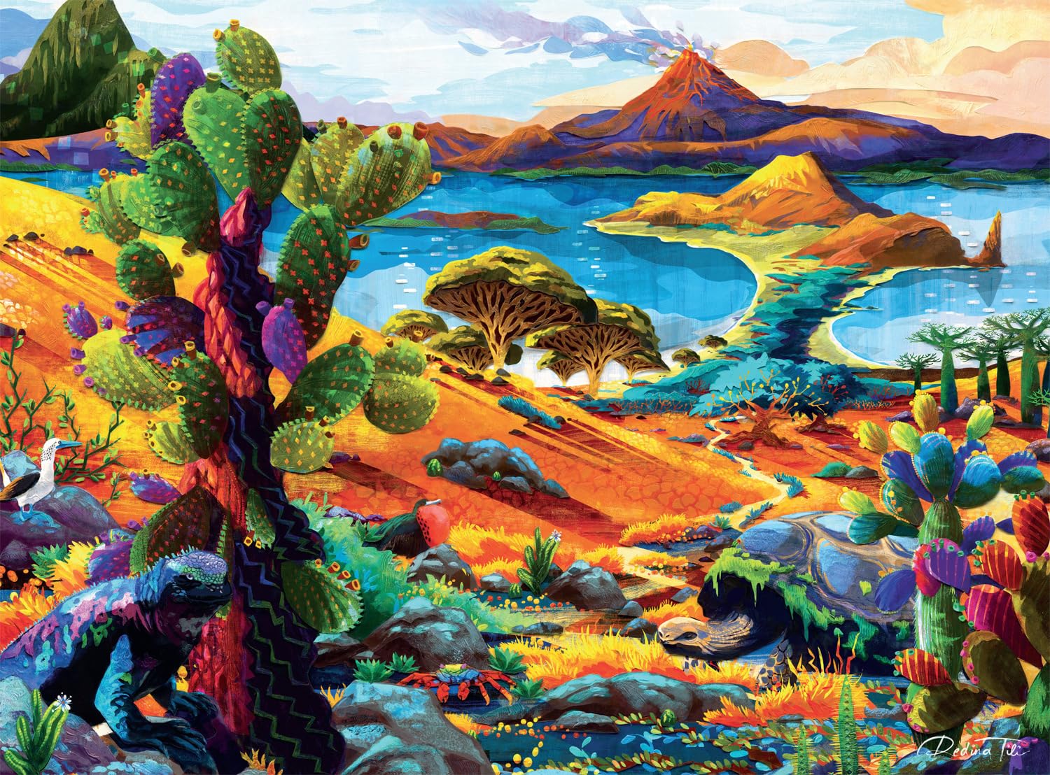Buffalo Games Redina Tili 'Galapagos' 1000-Piece Jigsaw Puzzle - 26.75x19.75 Inches, Made In USA