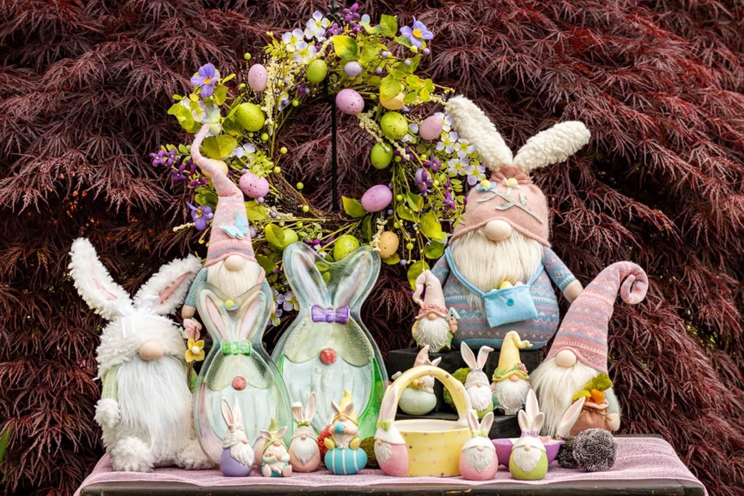 Boston International Easter Bunny Gnome Tabletop Figurine, 6-Inches, Blue Balley - Image 4