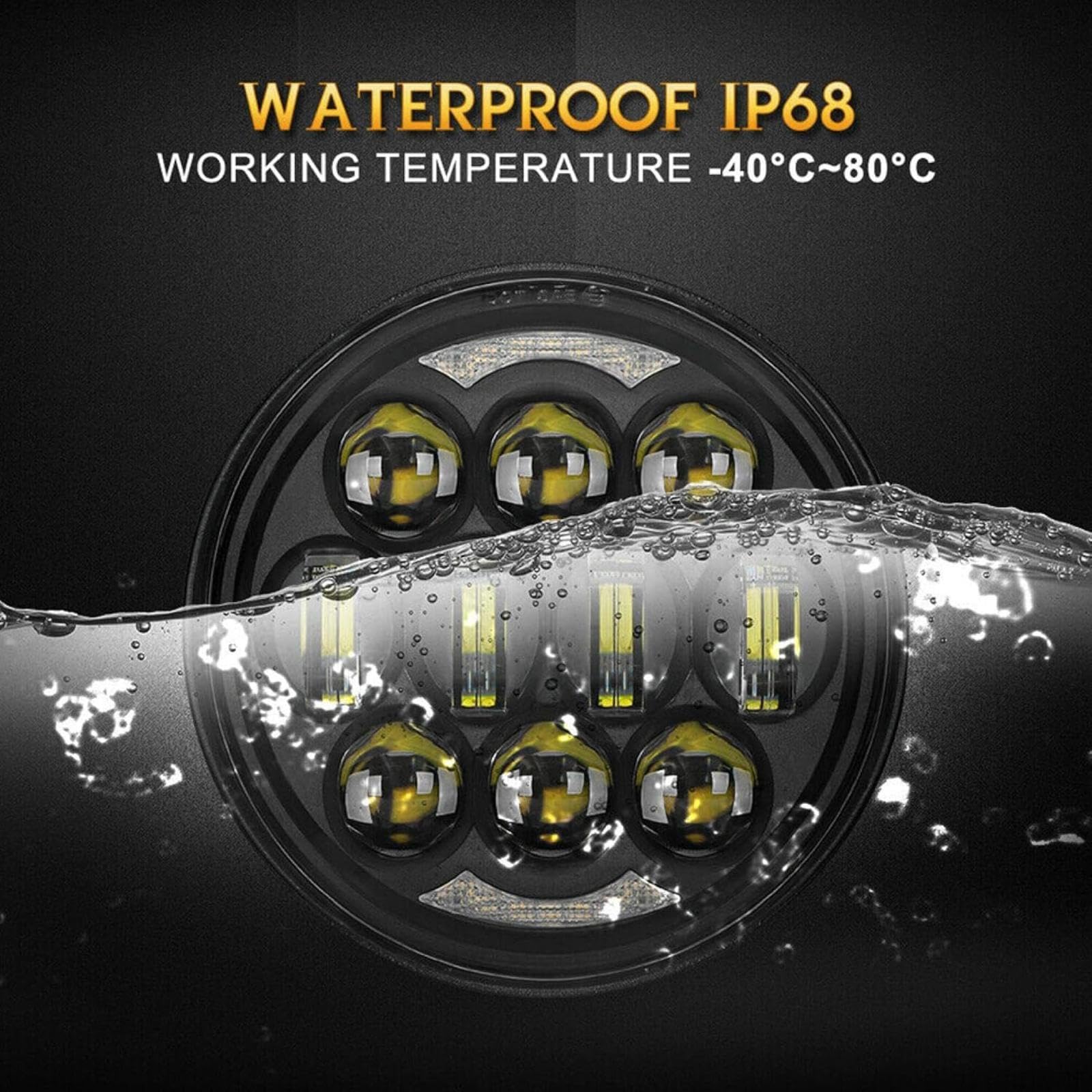 LED PHARE NOIR Mat Pour Harley Davidson Sportster Acier 883 1200 Projet