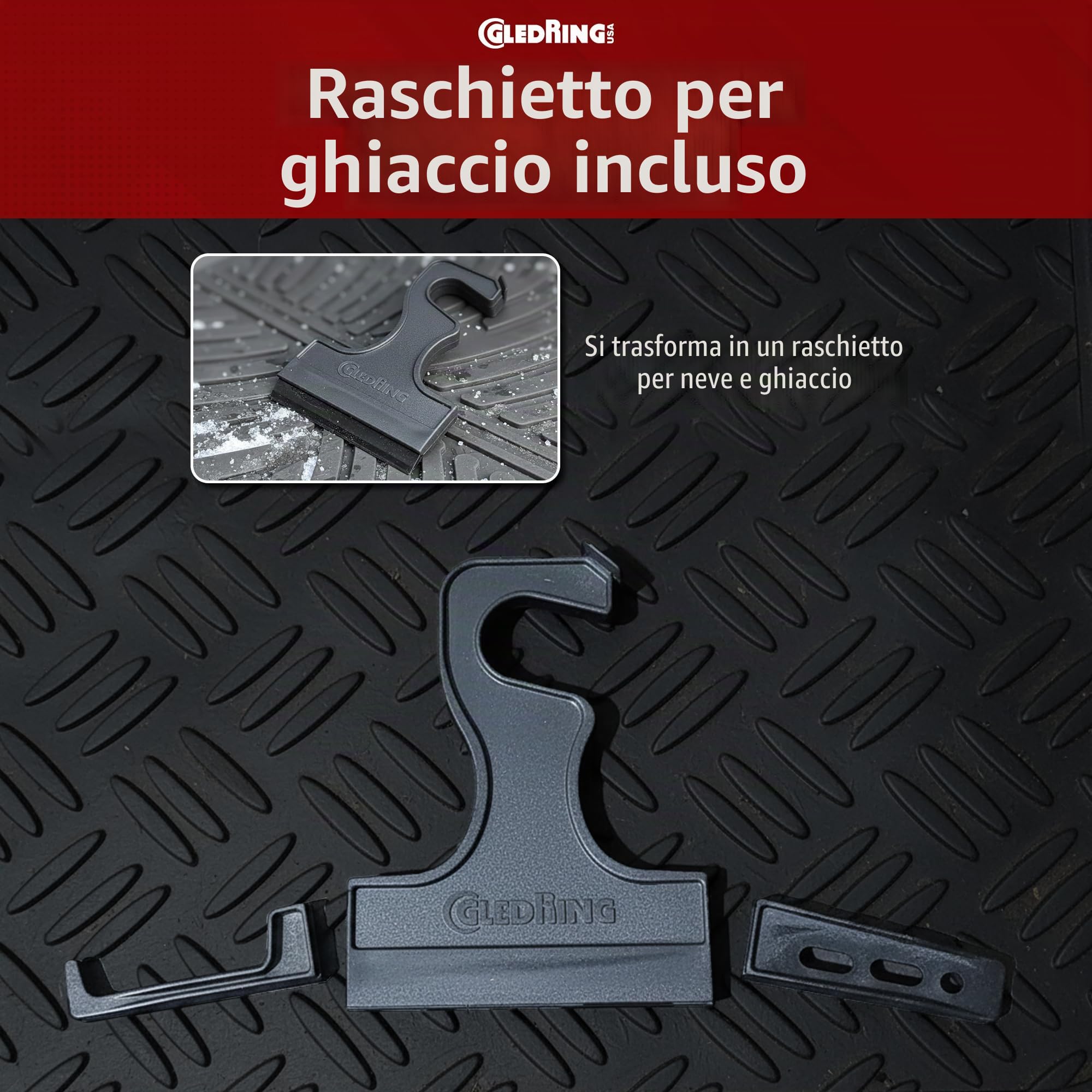 Tappetini in Gomma Compatibile con BMW X1 (U11) 2022- (Profilo T 4-Parti + Clip di Montaggio)