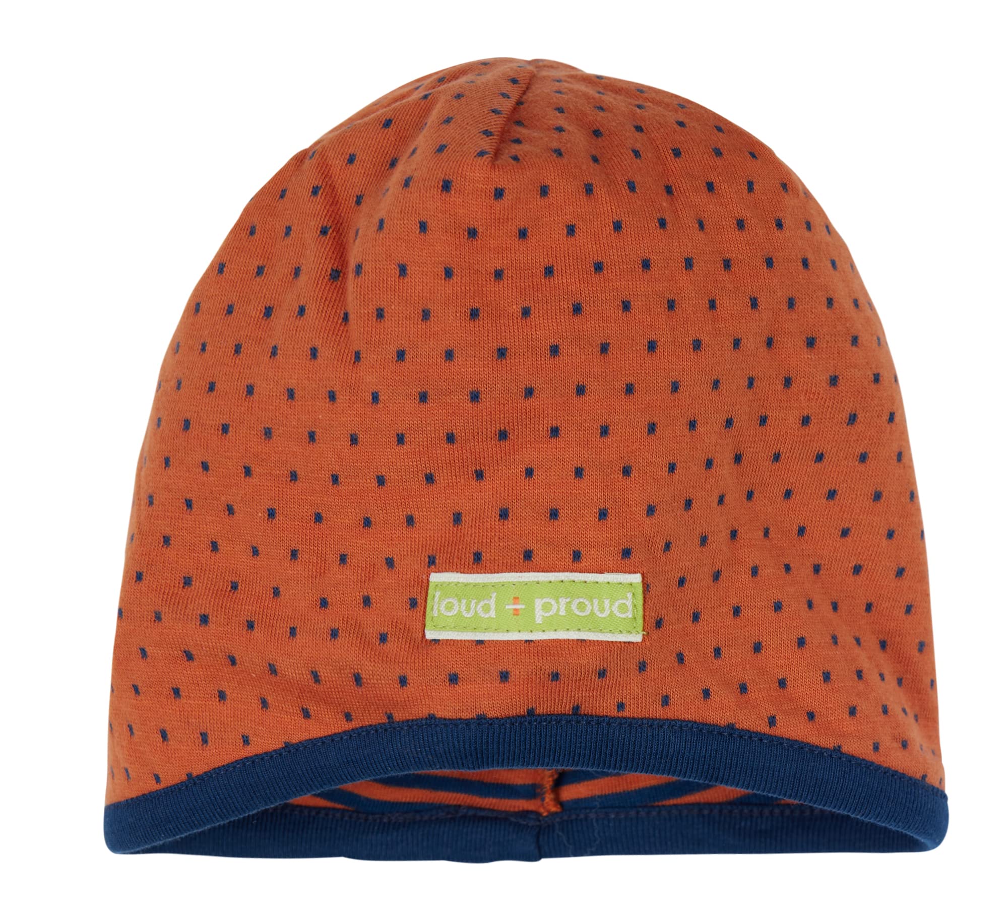 Loud + Proud Unisex Children's Double-Face, GOTS Certified Hat, Cinnamon, 98/104