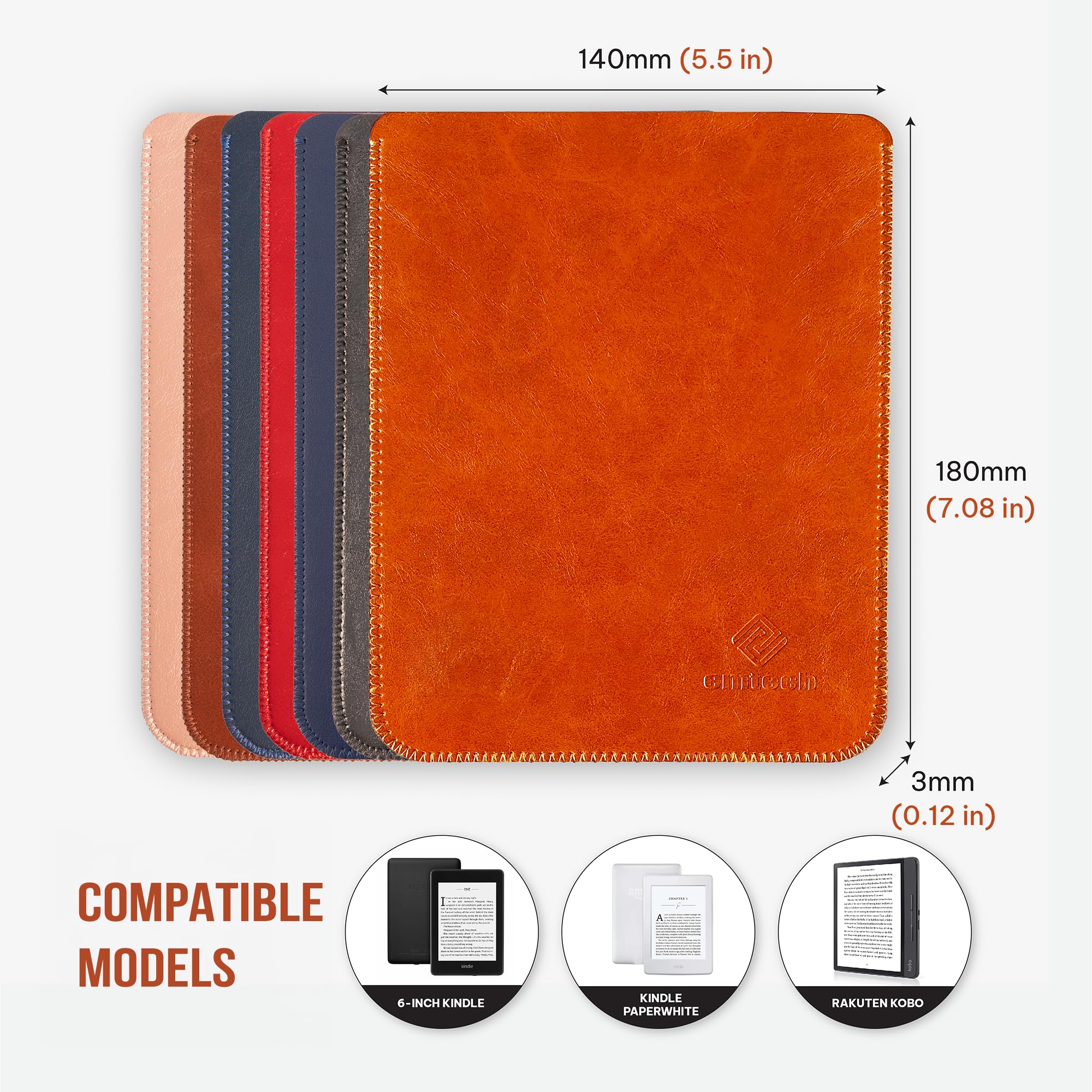 Amazon.com: CM Tech Kindle Leather Case Lightweight Ultra-Thin