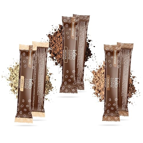 Miniatura 8 de Keto Vitals Café instantáneo Keto en polvo, paquetes de café instantáneo bajos en calorías, porción única, mezcla instantánea de café keto en