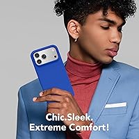 Vista 1028 de GONEZ Funda de silicona para iPhone 15 Pro Max, compatible con Magsafe, protector de cámara + protector de pantalla, forro de microfibra suave Negro