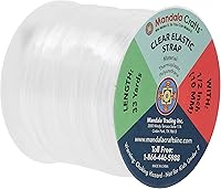 Vista 2 de Mandala Crafts 1/2 pulgada ligero y transparente elástico para coser – 33 yardas invisible transparente correas elásticas transparentes