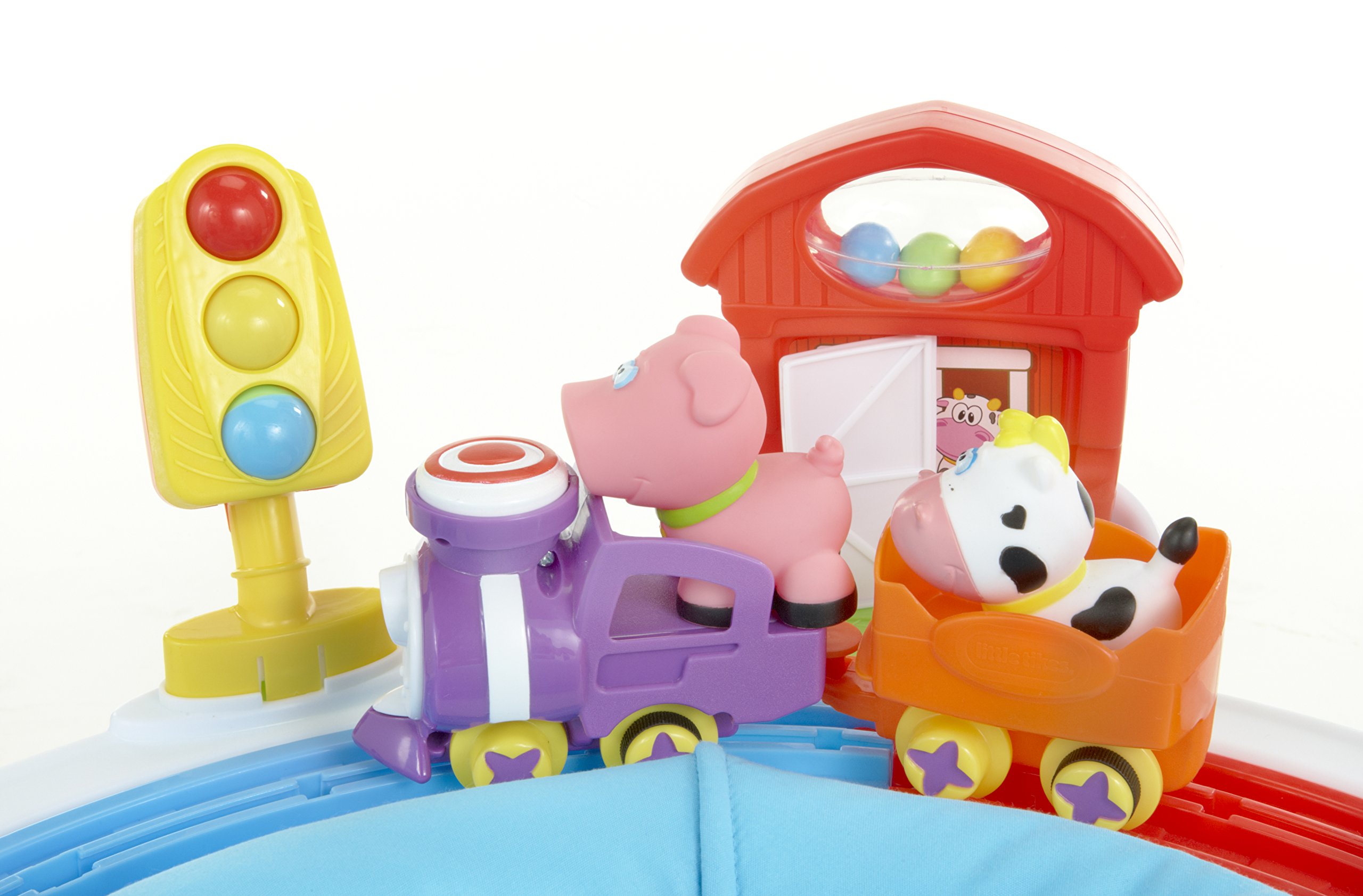 Little Tikes Table d'éveil - Contient un train & des animaux de la ferme - 12 activités, des jouets d'éveil, ajustable - Encourage les jeux imaginatifs et actifs, pour les enfants âgés de 6 à 36 mois