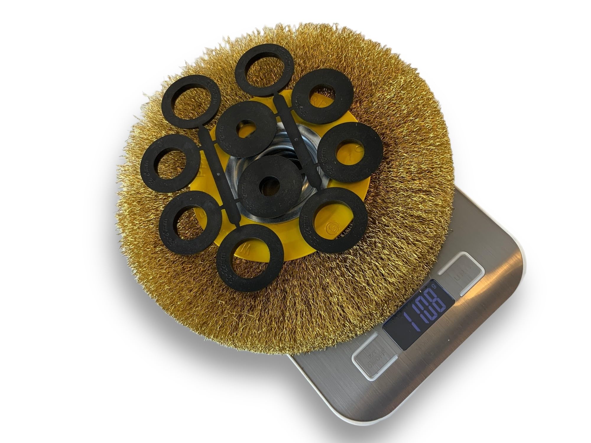 Kibros Brosse circulaire touret laiton dur Ø 200 mm 2 rangs